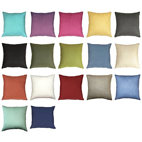 Tuscany Linen Fig Green Throw Pillow 20x20 Inches Square - Premium Decorative Cushion with Insert - Perfect for Sofa, Bed & Home Decor
