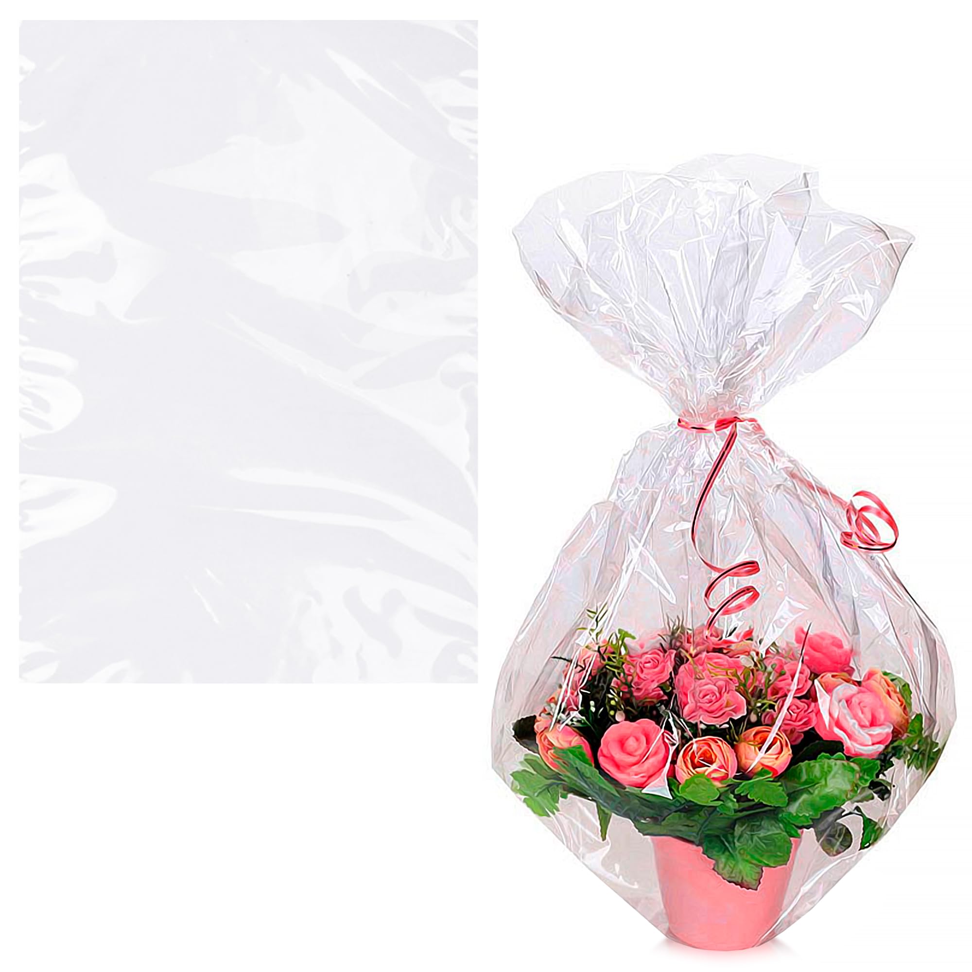 500 Pack Clear Poly Mailers 15x24 Inches - 2 Mil Open Top Waterproof Shipping Bags for Small Items | Perfect for Ecommerce, Retail Packaging & Mailing Jewelry, Crafts, Apparel