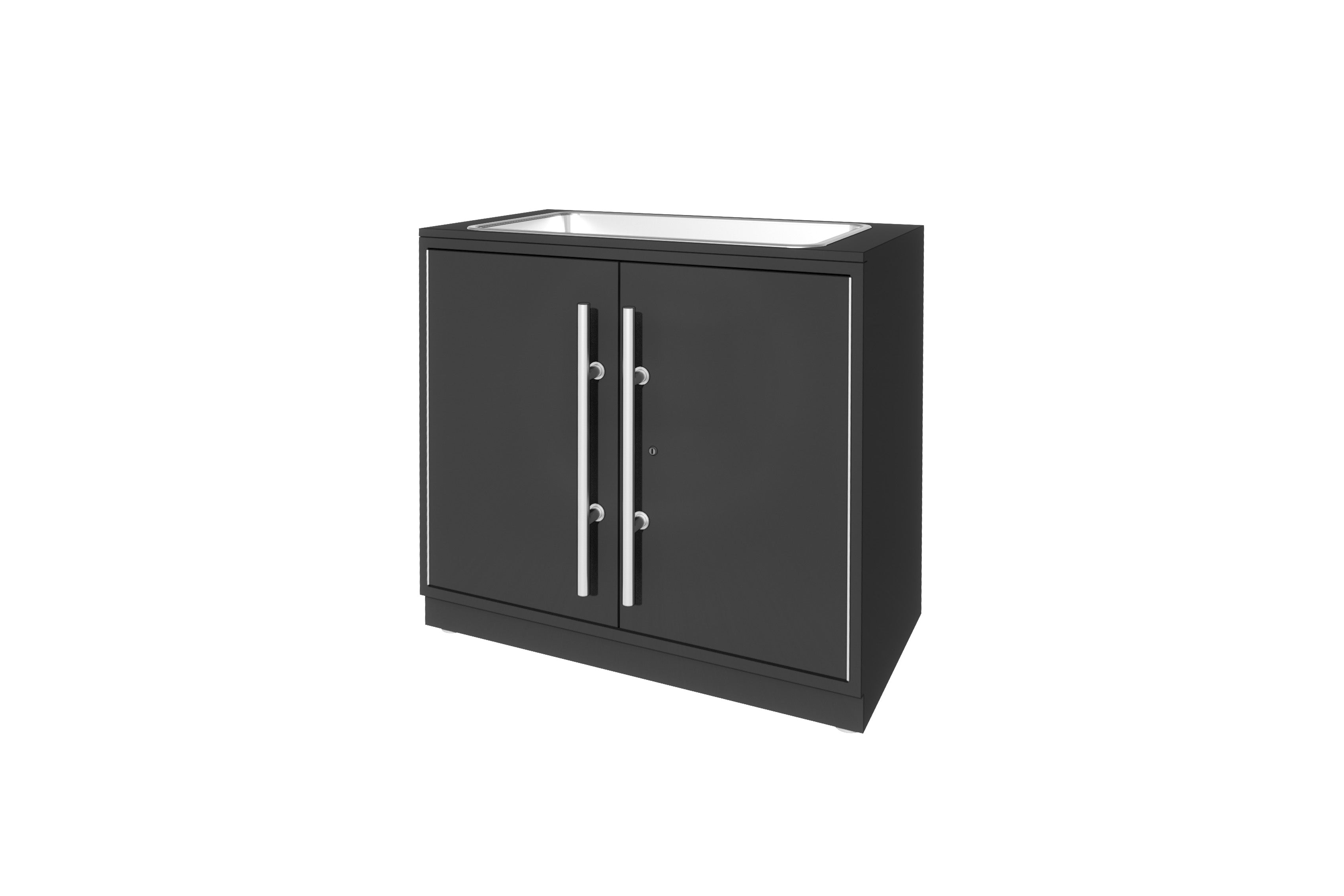 ProSlat LUX 40-Inch Wide Sink Base Cabinet - Durable Kitchen Storage with Adjustable Shelves for Bathroom or Laundry Room Organization
