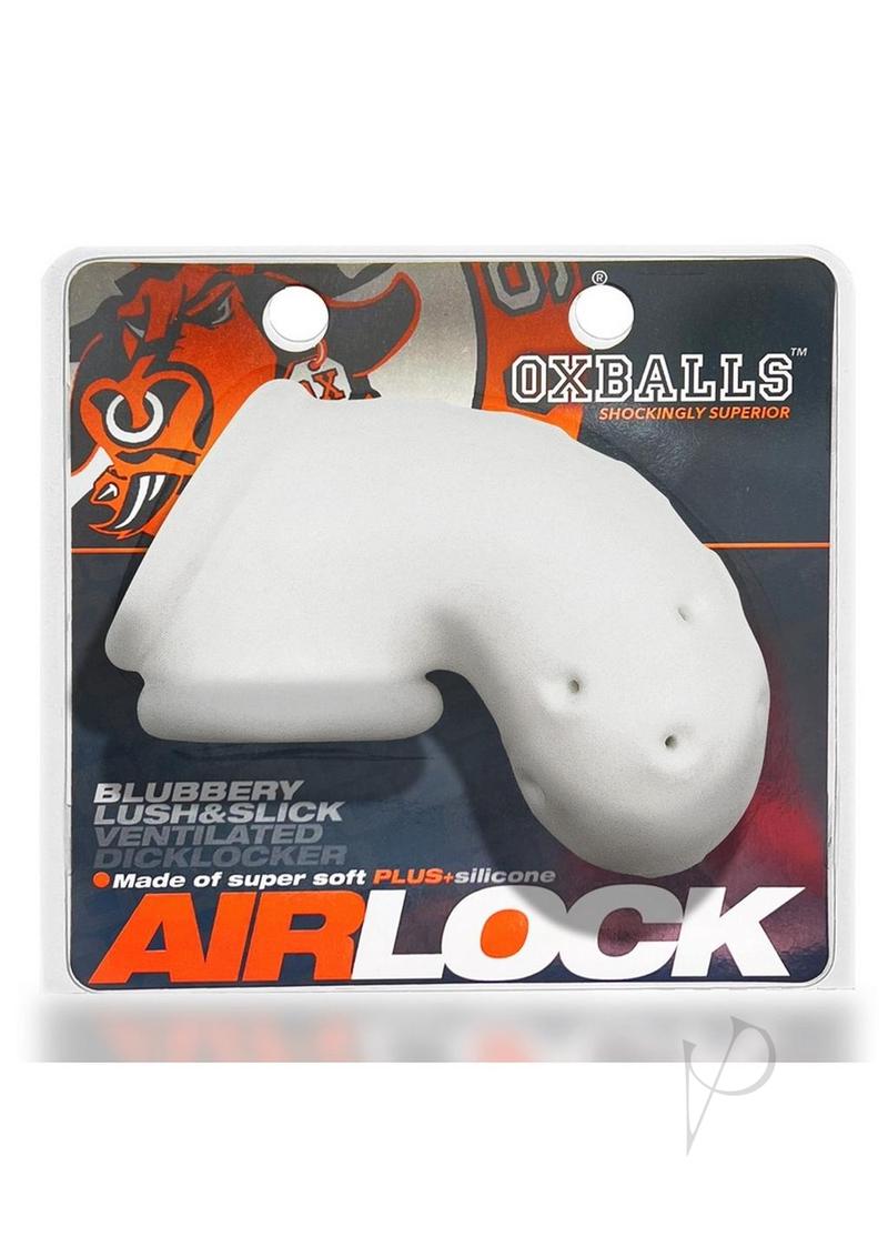 Airlock Air Lite Vented Silicone Chastity Device - Breathable White Ice Design for Comfort & Hygiene | Perfect for Long-Term Wear & BDSM Play