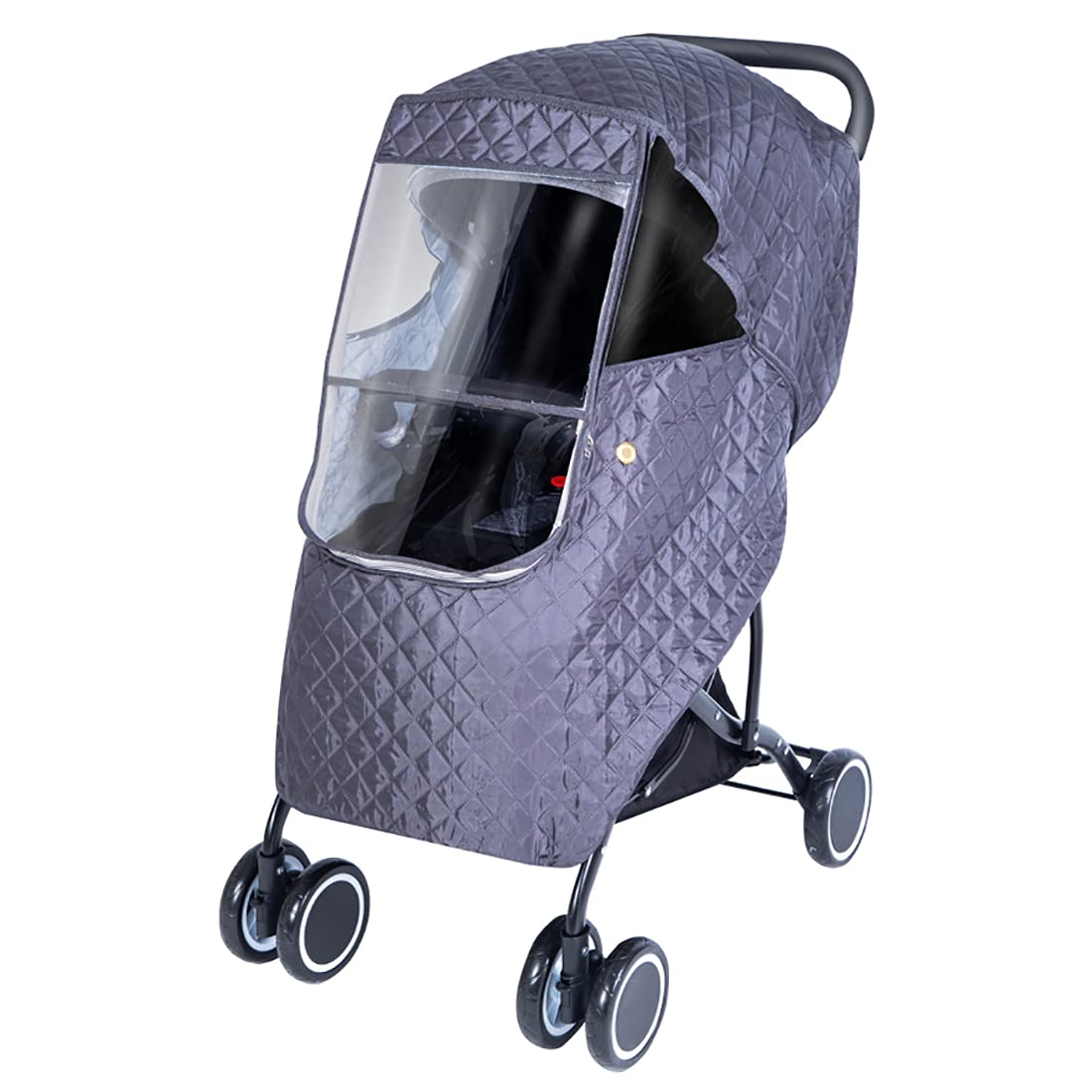 Universal Baby Stroller Rain Cover - Waterproof Winter Weather Shield for Travel Strollers & Pushchairs | Protects from Snow, Wind, Sun & Dust | Dark Gray | Ideal for Cold Weather, Rainy Days & Outdoor Adventures
