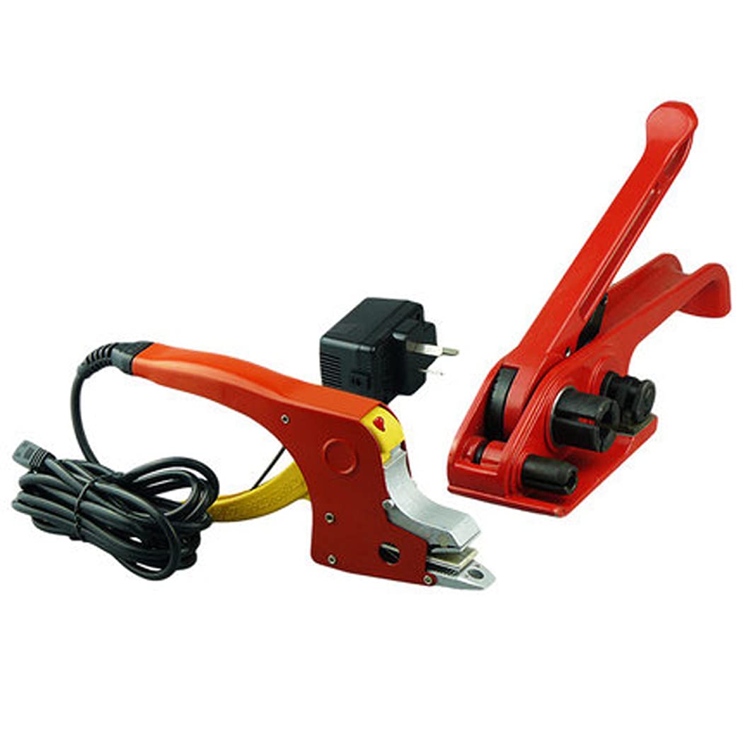 INTBUYING Manual Strapping Tensioner & Cutter Tool - Electric Heating Welding Strapping Sealer for PP Belt (220V) - Perfect for Packaging, Shipping & Warehouse Use