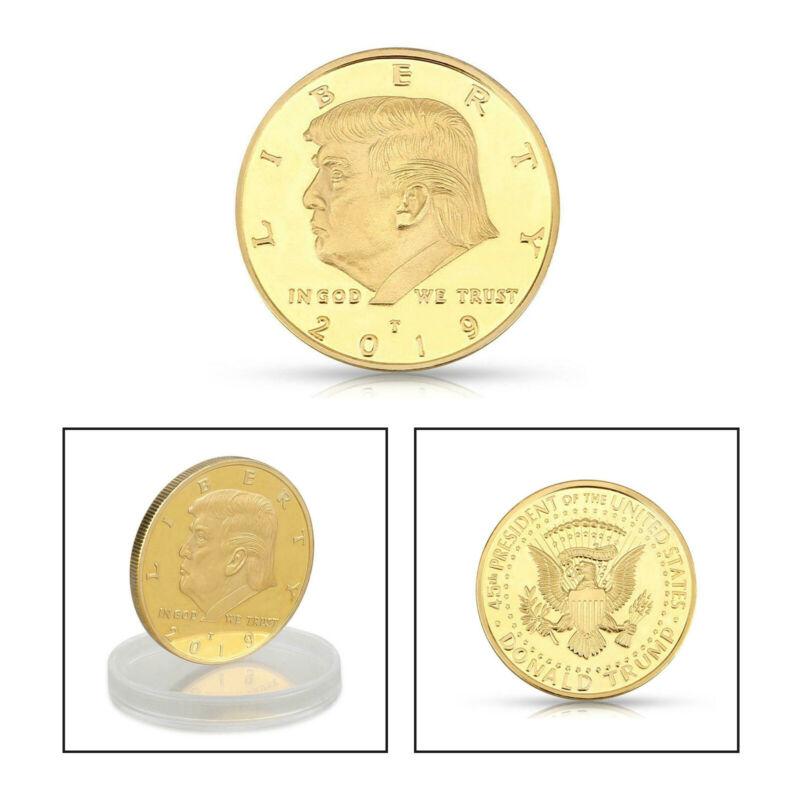 10PCS 2019 US President Donald Trump Inaugural Eagle Commemorative Coin Set - Gold Plated Collectible Coins for Gifts, Display & Coin Collections - Perfect for Political Memorabilia Enthusiasts & History Buffs