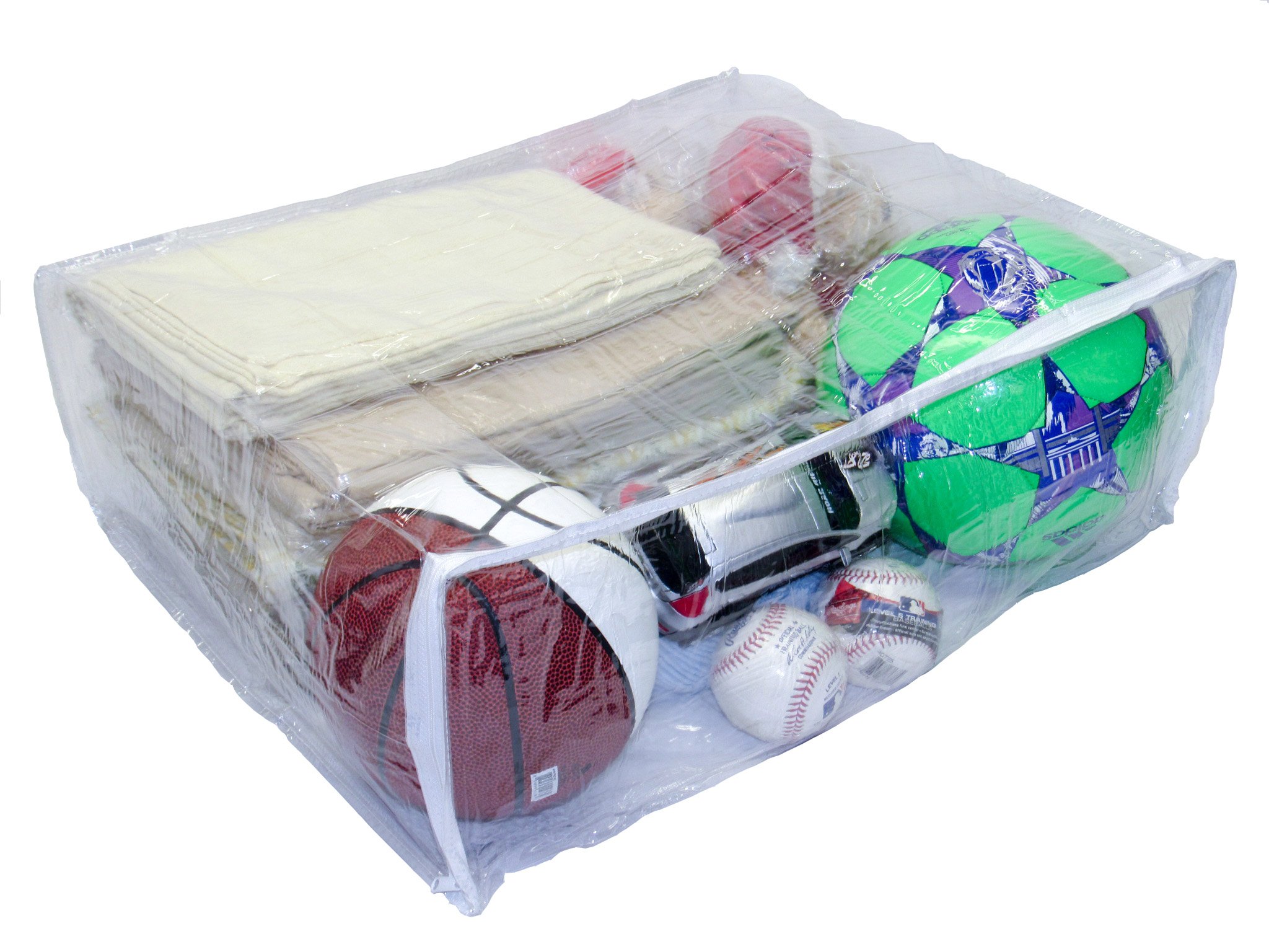 2-Pack Extra Large Heavy Duty Clear Vinyl Zippered Storage Bags 22