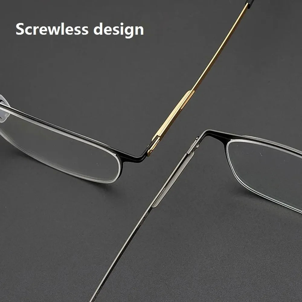 Aimee Women's Full Rim Square Screwless Steel Eyeglasses Frame 13554 | Lightweight & Durable | Perfect for Work, Reading & Fashion Accessory