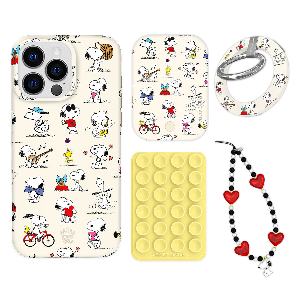 Snoopy Moods iPhone Case with Grip - Cute Cartoon Character Phone Cover for iPhone 13/14/15 Pro Max - Perfect for Daily Use, Work, and Travel