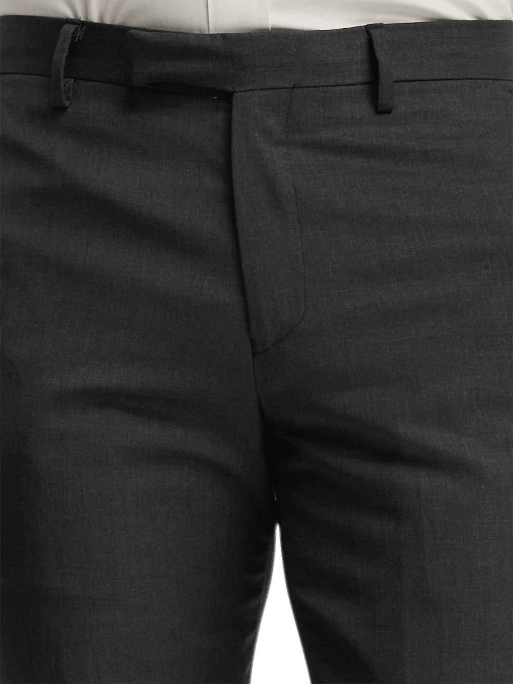 Premium Wool Gabardine Dress Pants for Men - Classic Charcoal Gray - Perfect for Office, Business Meetings & Formal Occasions