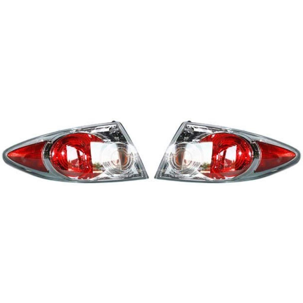 2006-2008 Mazda 6 Sedan/Hatchback Outer Tail Light Pair - Driver & Passenger Side Replacement for MA2804102, MA2805102 | GP7A-51-160, GP7A-51-150 - Perfect for Night Driving Safety & Vehicle Customization