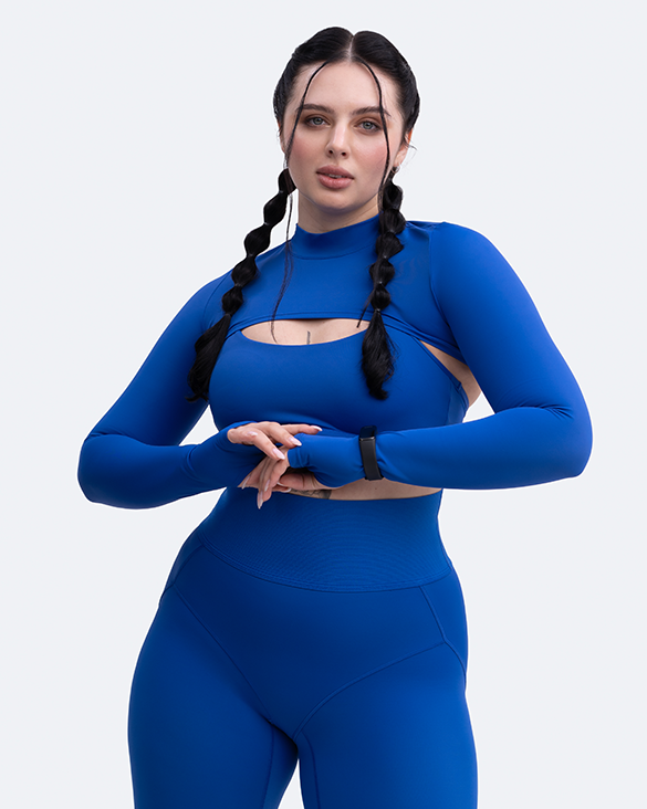 Long Sleeve Crew Neck Shrug for Women - Comfortable Stretch Knit Top - Perfect for Layering, Office Wear & Casual Outfits