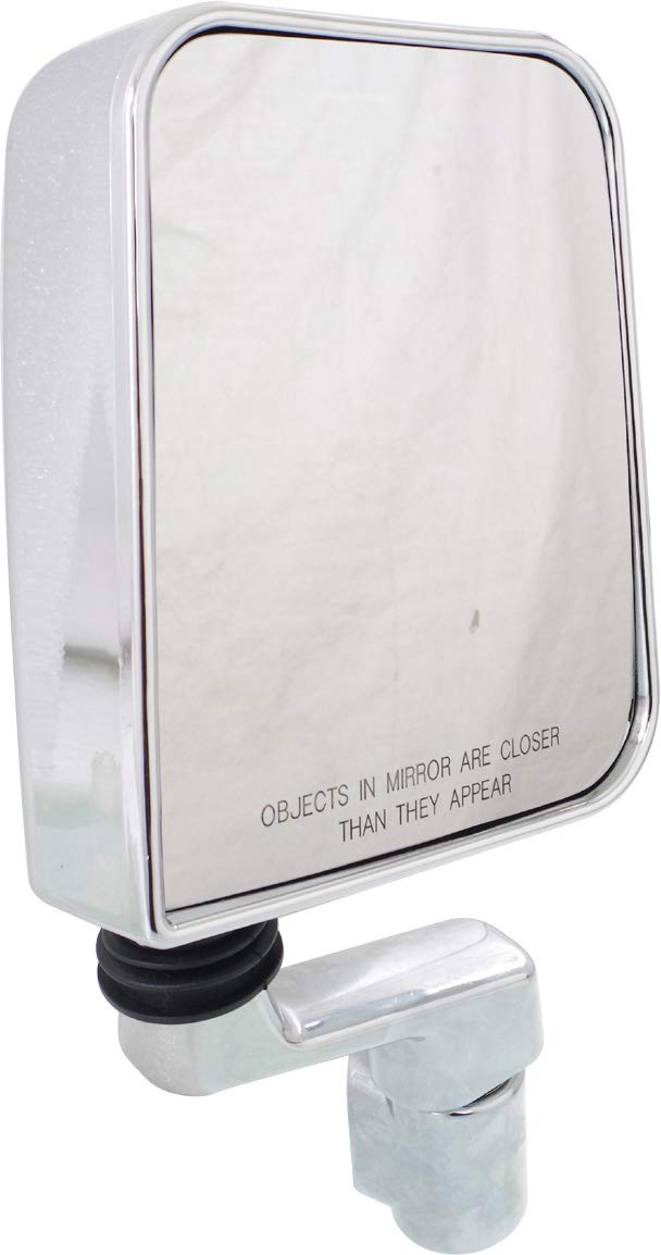 Kool Vue Non-Heated Side Mirrors for Jeep Wrangler 1987-2002 - Chrome Full-Door Replacement Mirrors (Driver & Passenger) - Perfect for Off-Roading & Daily Driving