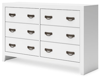 Binterglen 6-Drawer Dresser for Bedroom - Solid Wood Chest of Drawers with Metal Handles, Modern Storage Organizer for Clothes, Bedroom, Nursery & Living Room