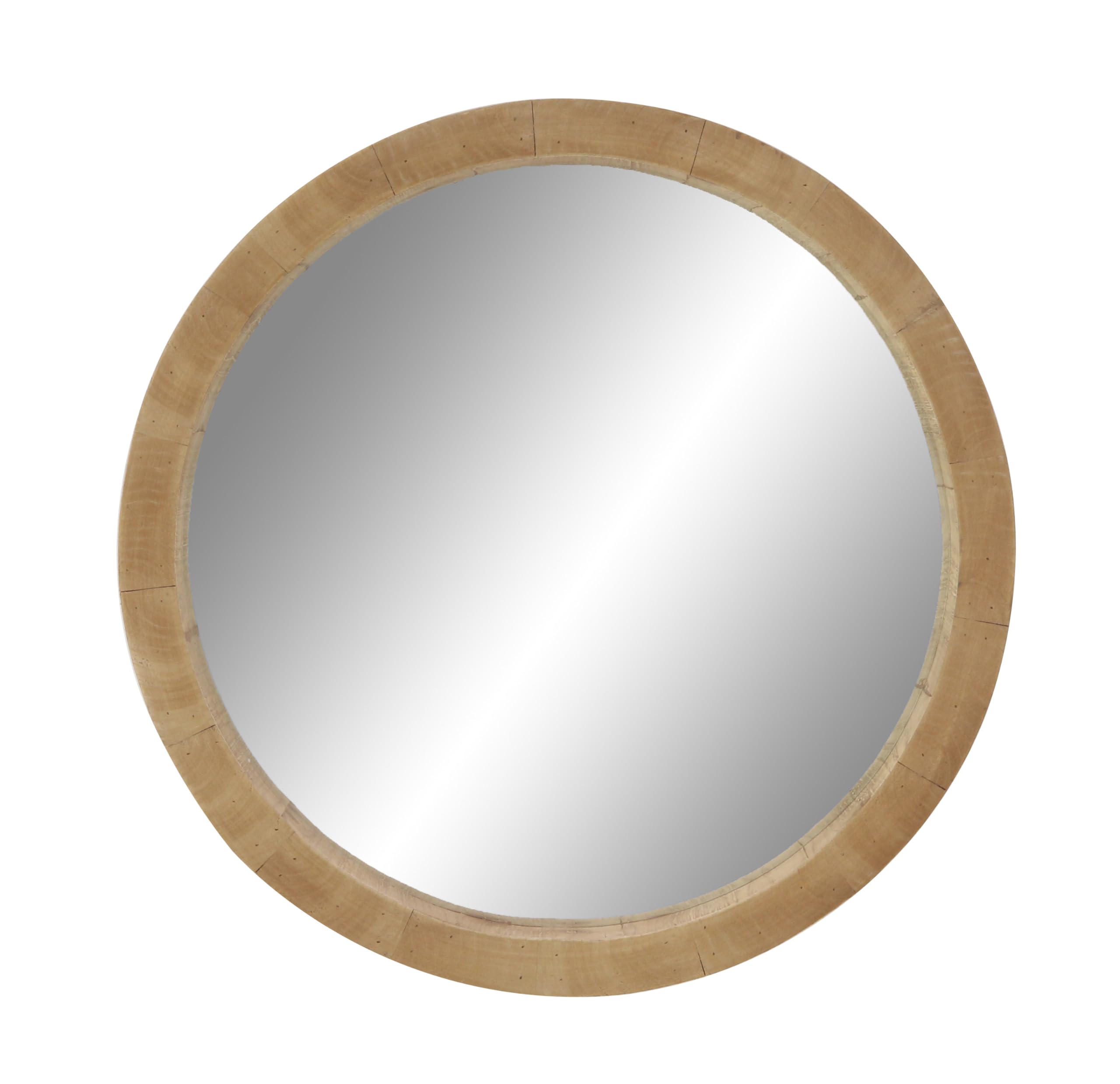 Deco 79 Wood Framed Wall Mirror 24x24 Inches - Rustic Brown Entryway Mirror for Hallway, Living Room & Bedroom Decor - Durable Wall Mounted Mirror for Home & Office