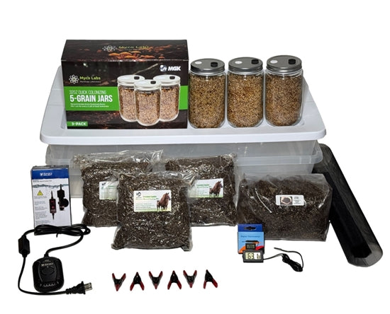 Premium Midwest Grow Kits Complete XL Specialty Grass Lover's Bulk Spawn Growing & Casing Kit for Mushroom Cultivation - Ideal for Home Gardening, Organic Farming & DIY Mycology Projects