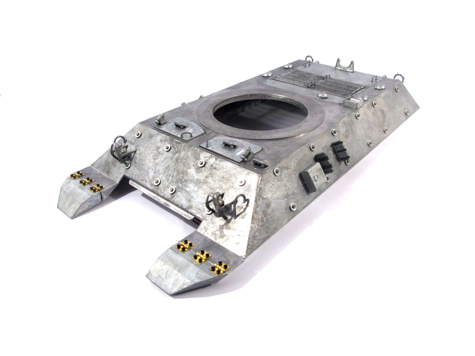 1/16 Scale M10 Destroyer Tank Metal Handrails & Tool Box - Front Hatches TK22 Multifunction Turret for Mato RC Tank - Durable Upgrade Parts for Model Tank Battles & Display