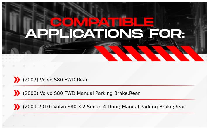 R1 Concepts Premium Ceramic Rear Brake Pads and Rotors Kit - Fits 2007-2010 Volvo S80 | High-Performance Braking System for Smooth Stops | Ideal for City Driving & Highway Commuting