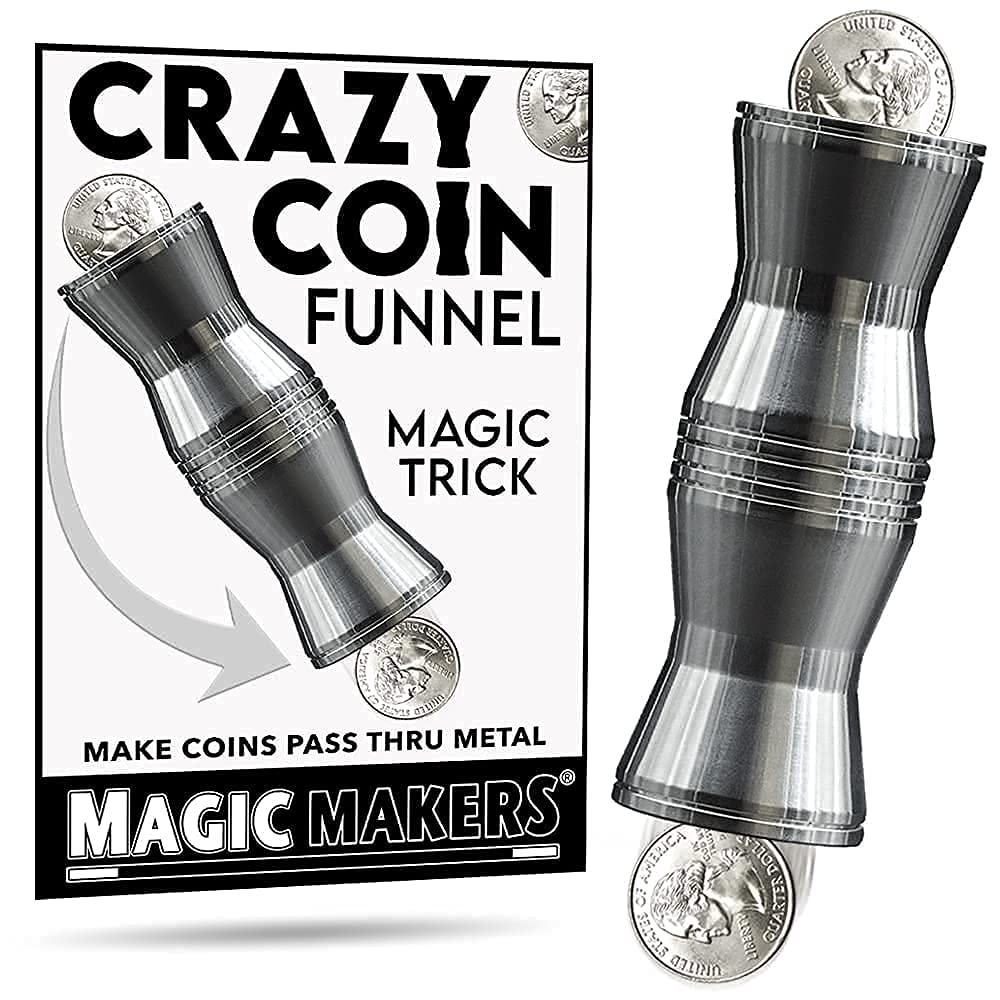 Crazy Coin Funnel Magic Trick - Make A Coin Pass Through Metal | Professional Magic Illusion for Street Performers & Close-up Magic Shows