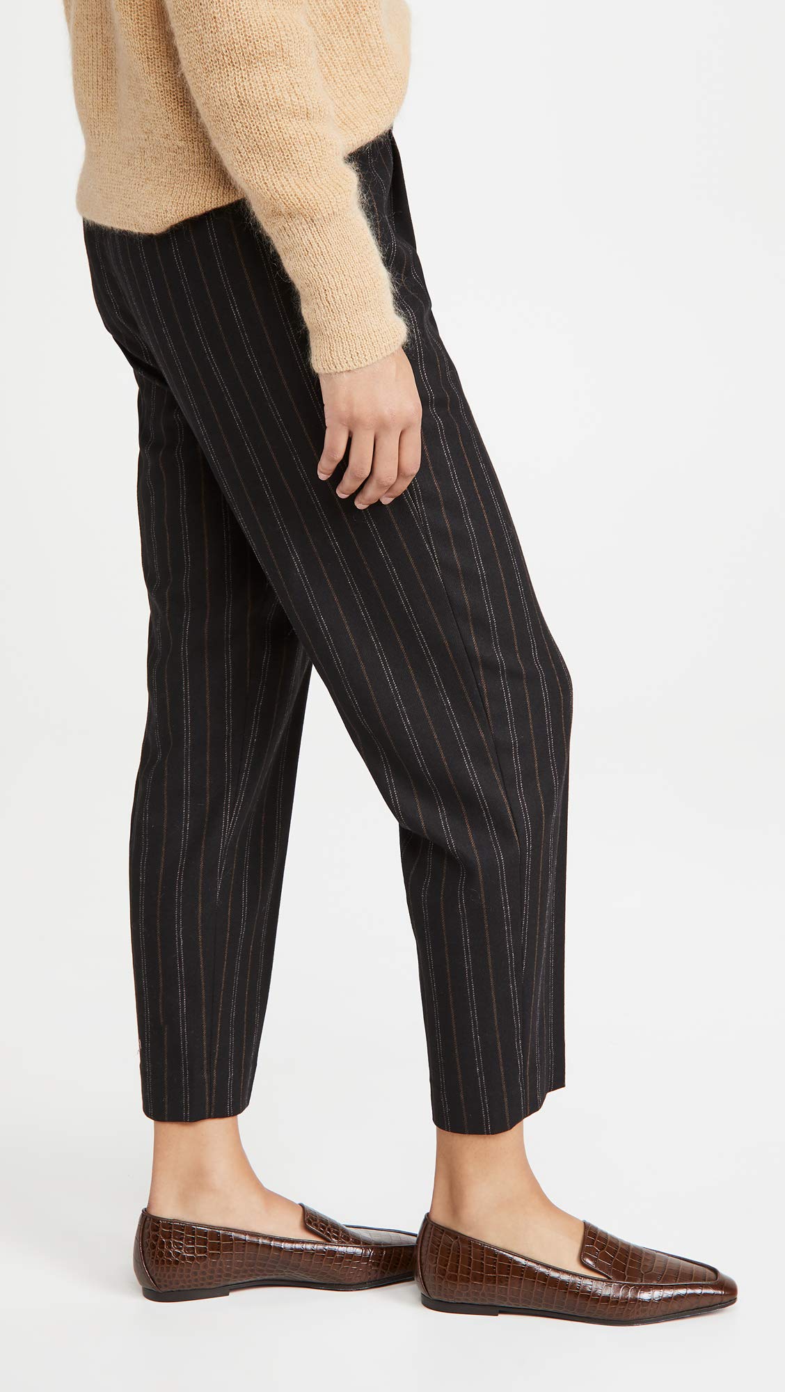 Vince Women's Flannel Stripe Pull-On Pants - Soft & Comfortable Casual Lounge Pants for Home, Work & Travel