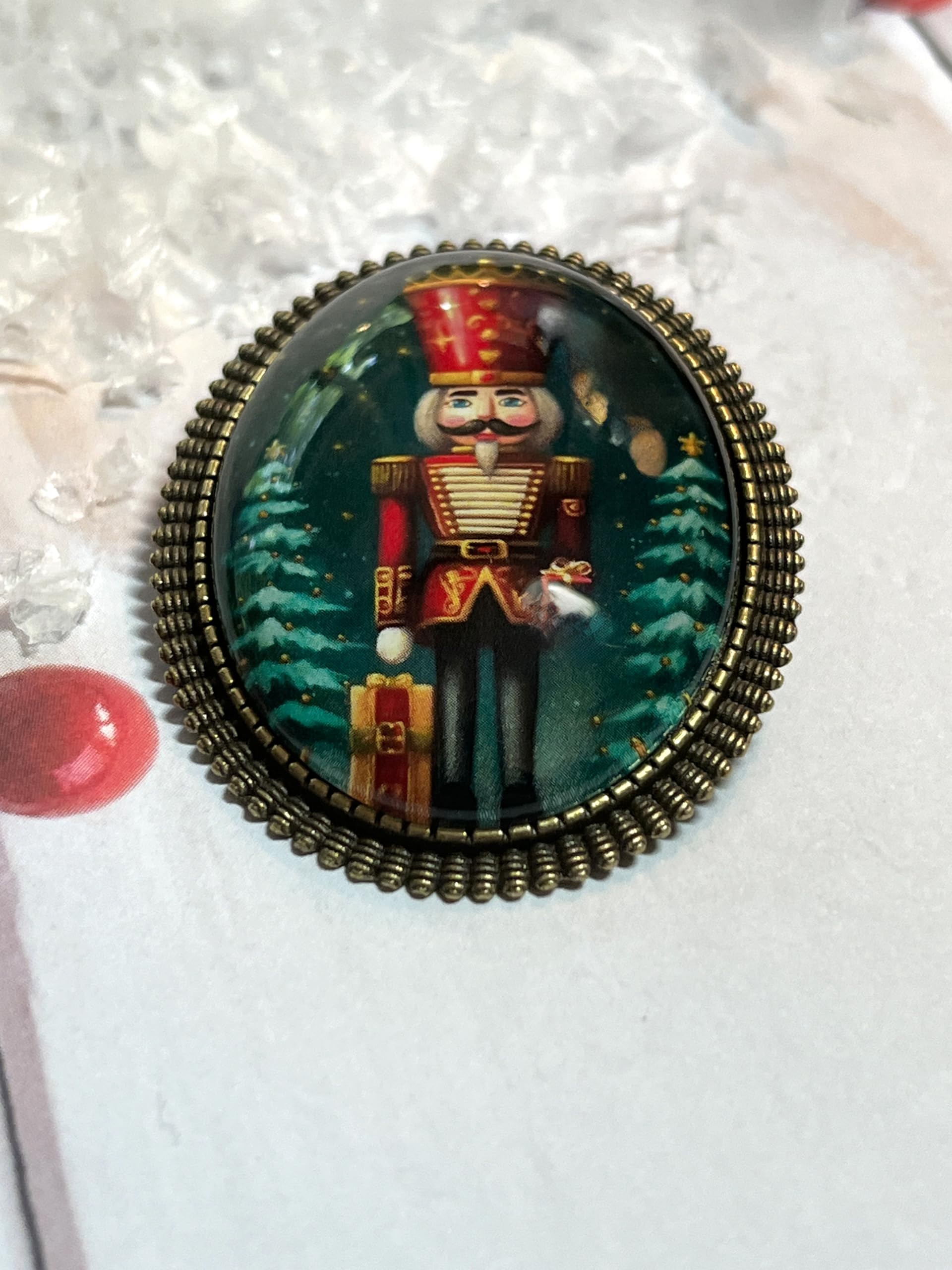 Nutcracker Brooch - Christmas Pin & Ballet Jewelry for Winter, Office Gift Idea - Perfect for Holiday Parties, Festive Outfits & Ballet Performances
