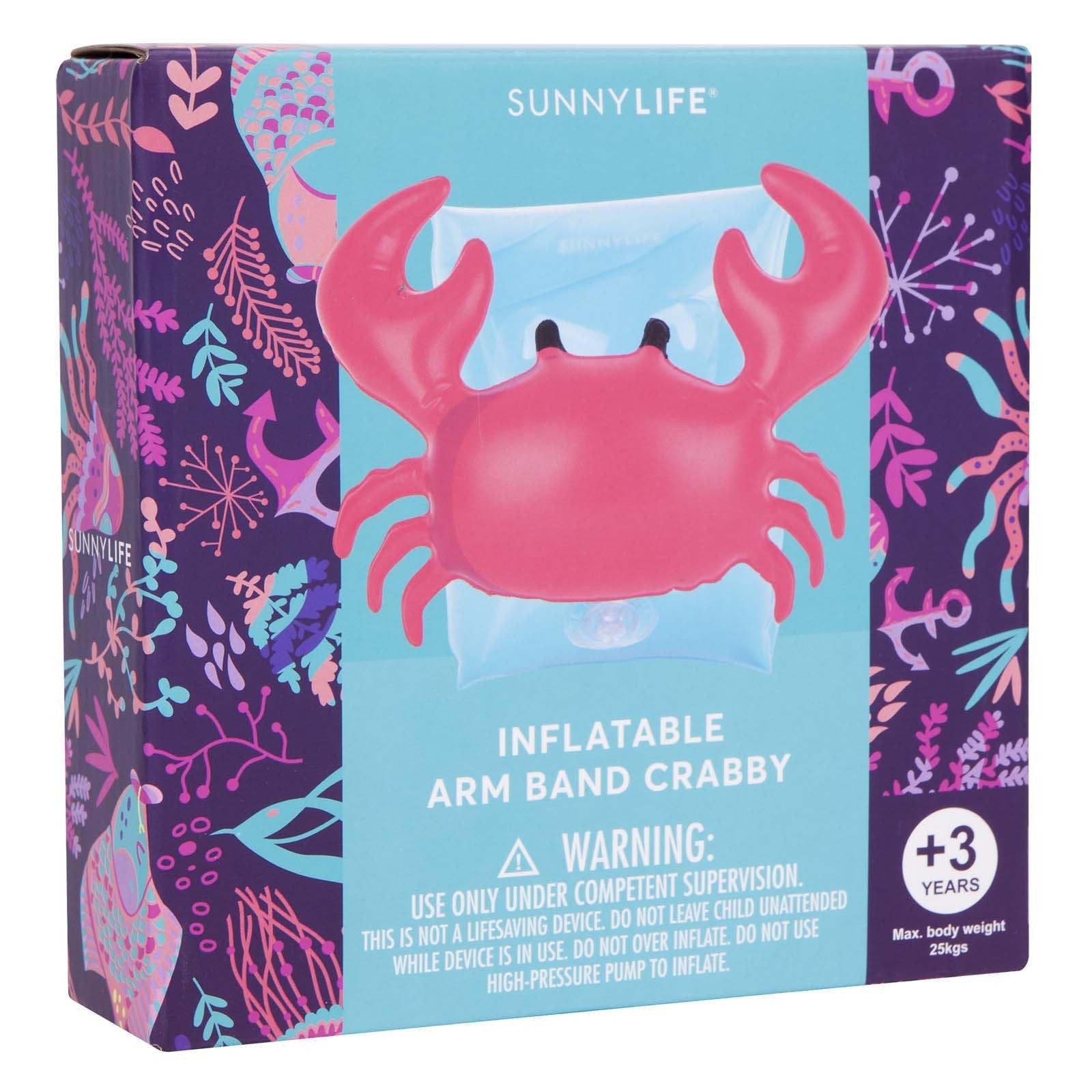 Float Bands Crabby - Adjustable Floating Wristbands for Kids & Adults - Perfect for Swimming, Pool Safety, and Water Activities