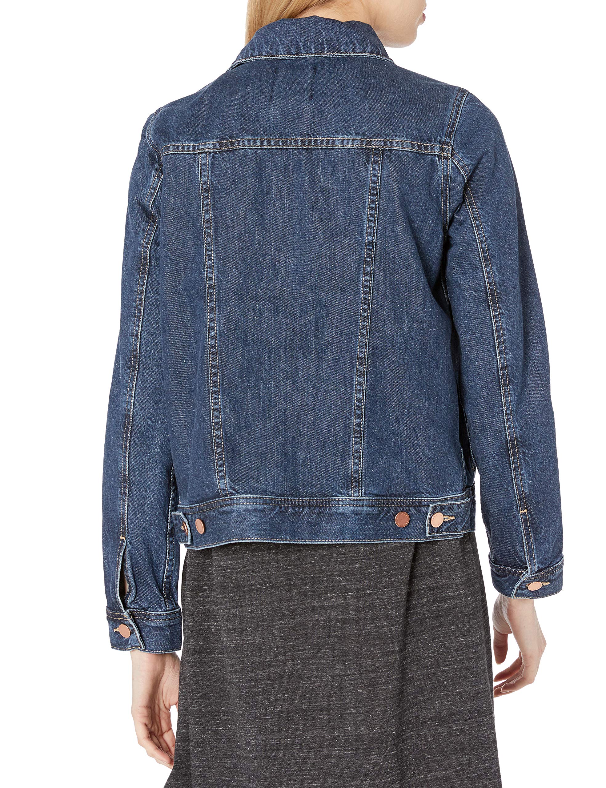 AG Adriano Goldschmied Mya Women's Denim Jacket - Classic Blue Distressed Denim Jacket for Women | Perfect for Casual Outfits, Layering & Fall Fashion