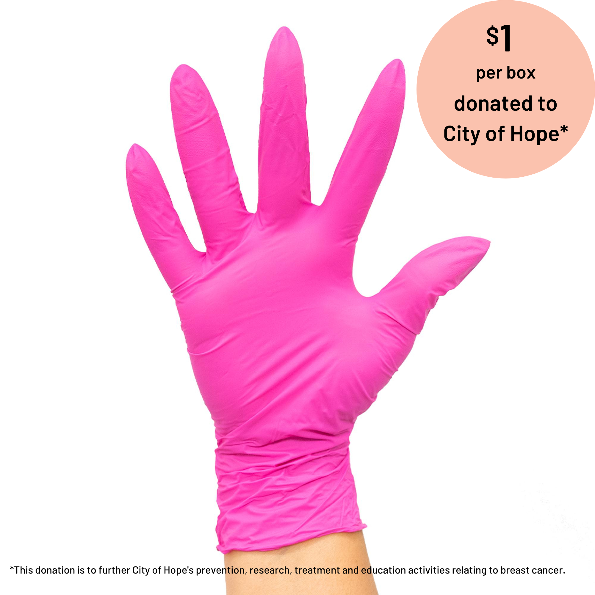 Premium Colortrak Nitrile Gloves - 100 Count, Magenta Color, Powder-Free, Disposable, Latex-Free - Ideal for Medical, Food Service, Cleaning & Tattoo Parlors