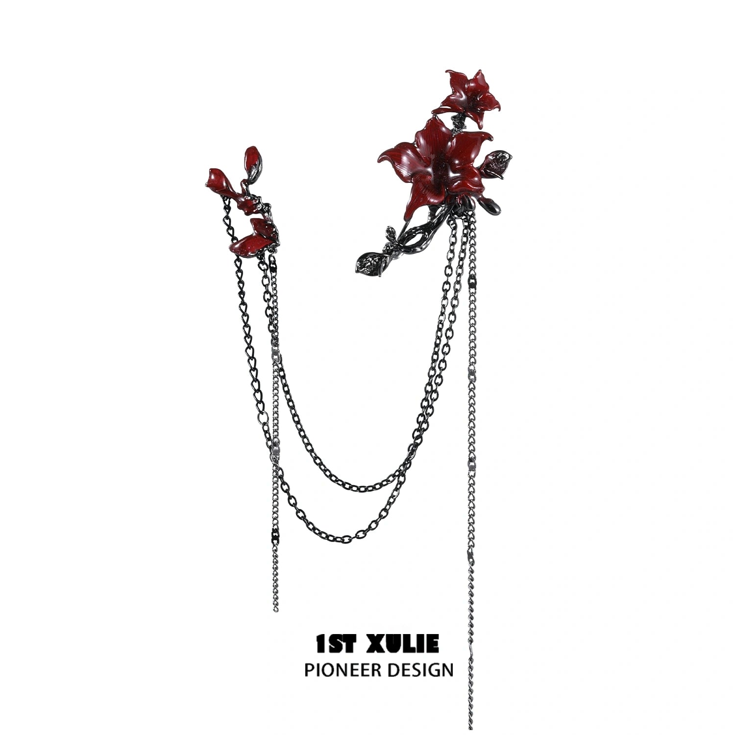 Bloody Datura Chain Suit Brooches™ - Gothic Jewelry for Women, Vintage Style Pin Badges - Perfect for Gothic Fashion, Cosplay, and Alternative Outfits