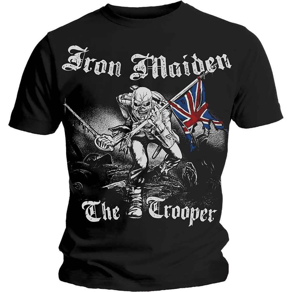 Iron Maiden Men's Sketch Trooper Graphic T-Shirt - Black Cotton Band Tee for Concerts, Gifts & Rock Music Fans