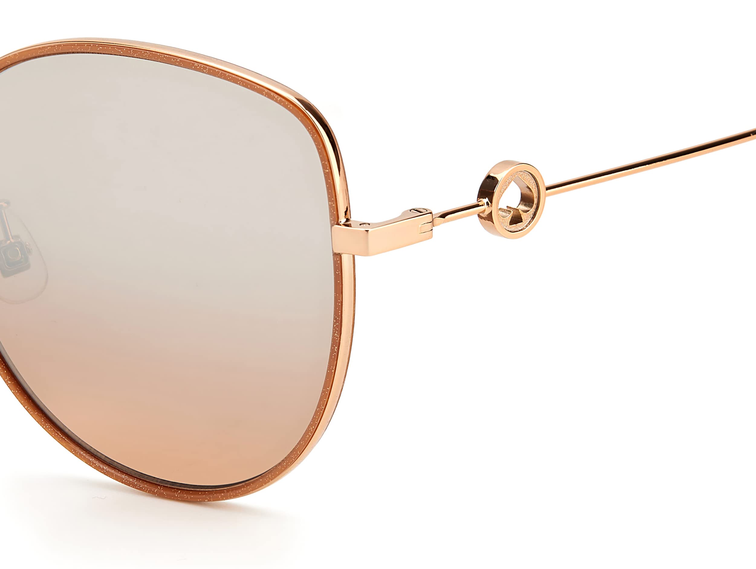Kate Spade New York Women's Sicilia Cat Eye Sunglasses - Red Gold Frame, 60mm Lens, 17mm Bridge | Stylish UV Protection for Beach, Driving & Outdoor Activities