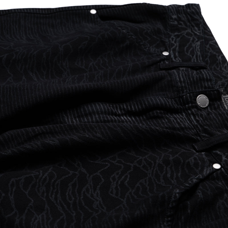 Pleasures Dawns Faded Black Denim Jeans for Men & Women - Vintage Style Distressed Jeans for Casual Wear & Street Fashion