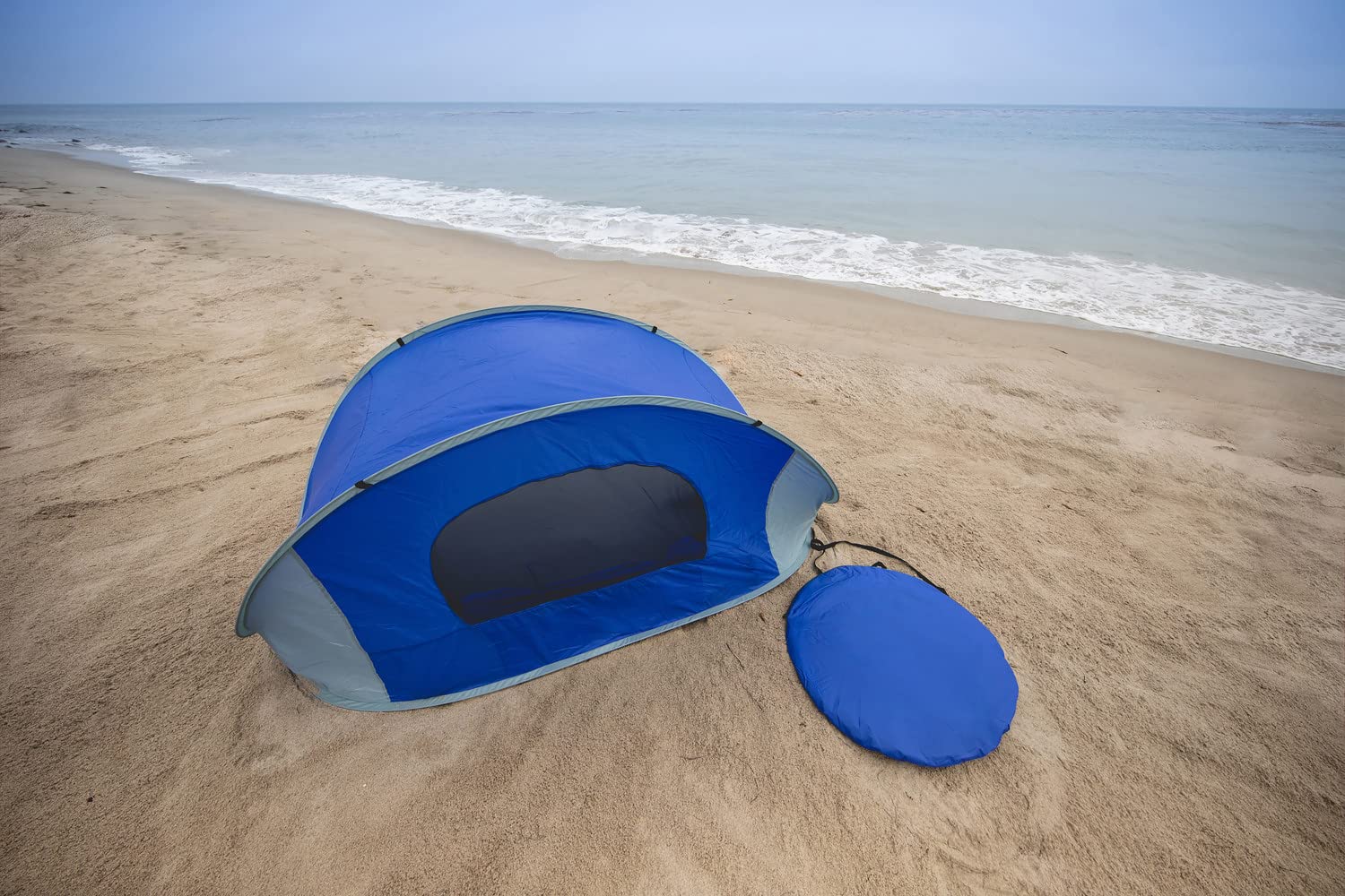 NCAA Illinois Fighting Illini Portable Beach Tent - Quick Pop Up Sun Shelter for Outdoor Sports, Picnics & Beach Days - UV Protection & Windproof Design
