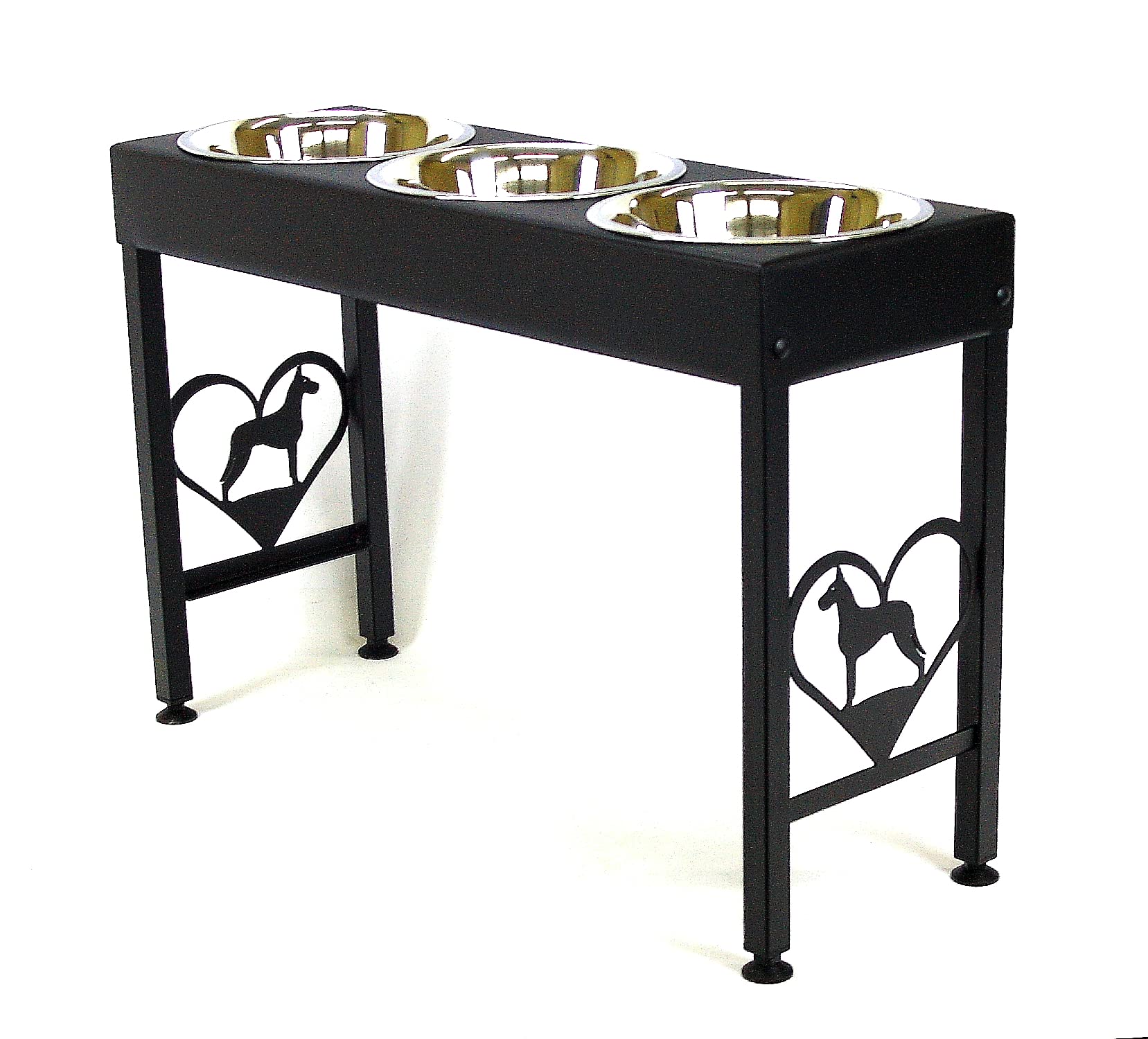 Great Dane Elevated Triple Dish Feeder Stand - 21