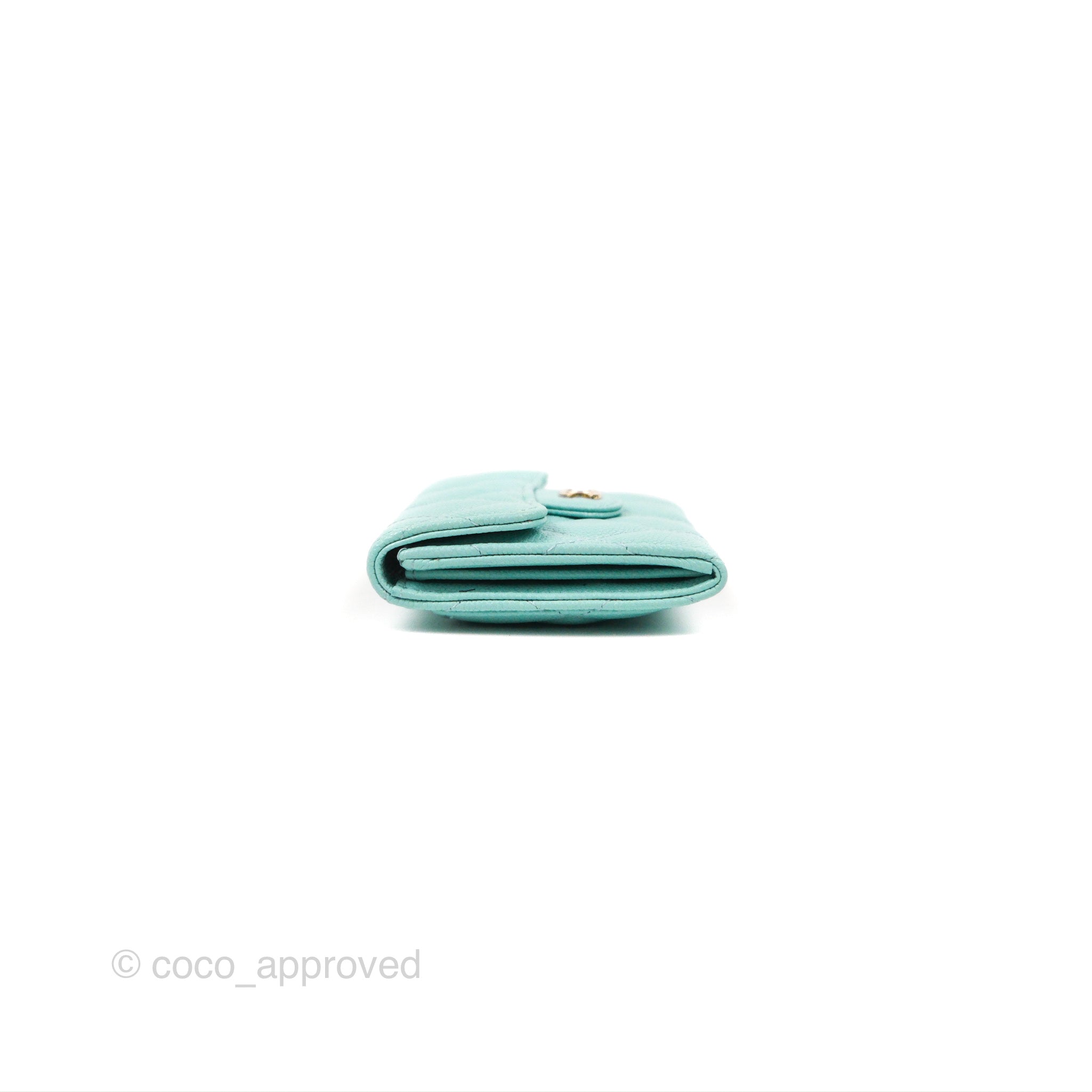 Chanel Classic Flap Coin Purse in Tiffany Blue Caviar Leather with Silver Hardware - Perfect for Everyday Use & Luxury Gift Giving