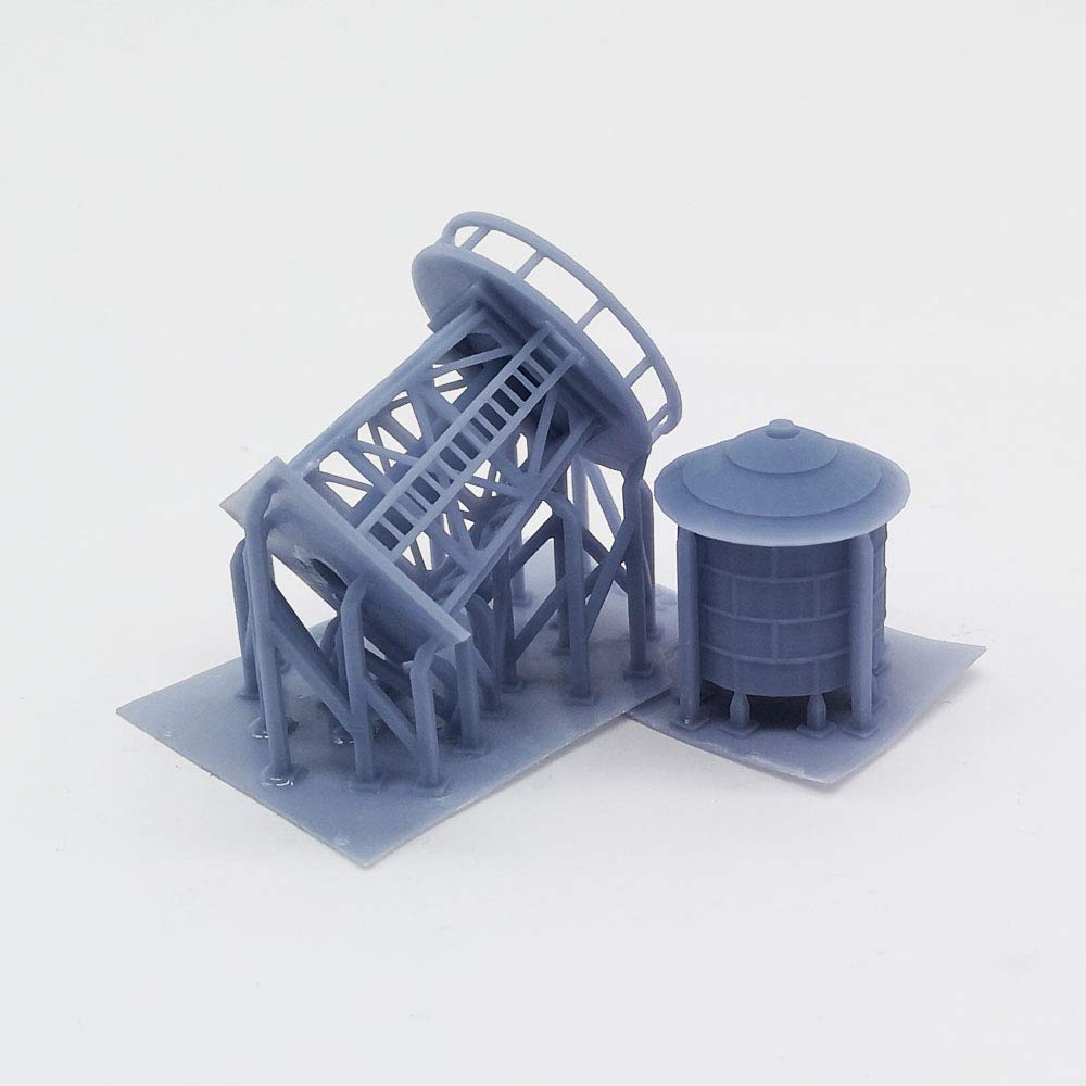 Outland Models Z Scale 1:220 Train Railway Layout Trackside Building Set - Water Tower for Model Train Scenery & Miniature Railroad Displays