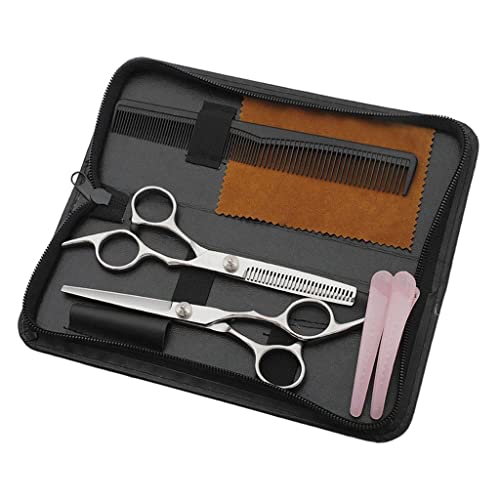 Professional 8-Piece Salon Hair Cutting Scissors Set - Barber Shears, Thinning Scissors & Razor Kit for Precision Styling - Perfect for Salon Professionals & Home Haircuts