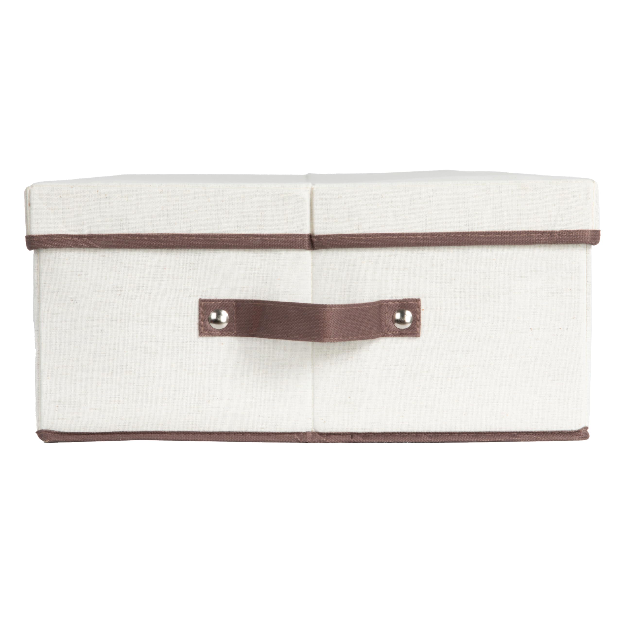 Household Essentials Gift Wrap Organizer with Lid - Natural Brown Storage Box for Wrapping Paper, Ribbons & Crafts | Perfect for Holiday Gift Wrapping, Party Decorations & Craft Room Organization