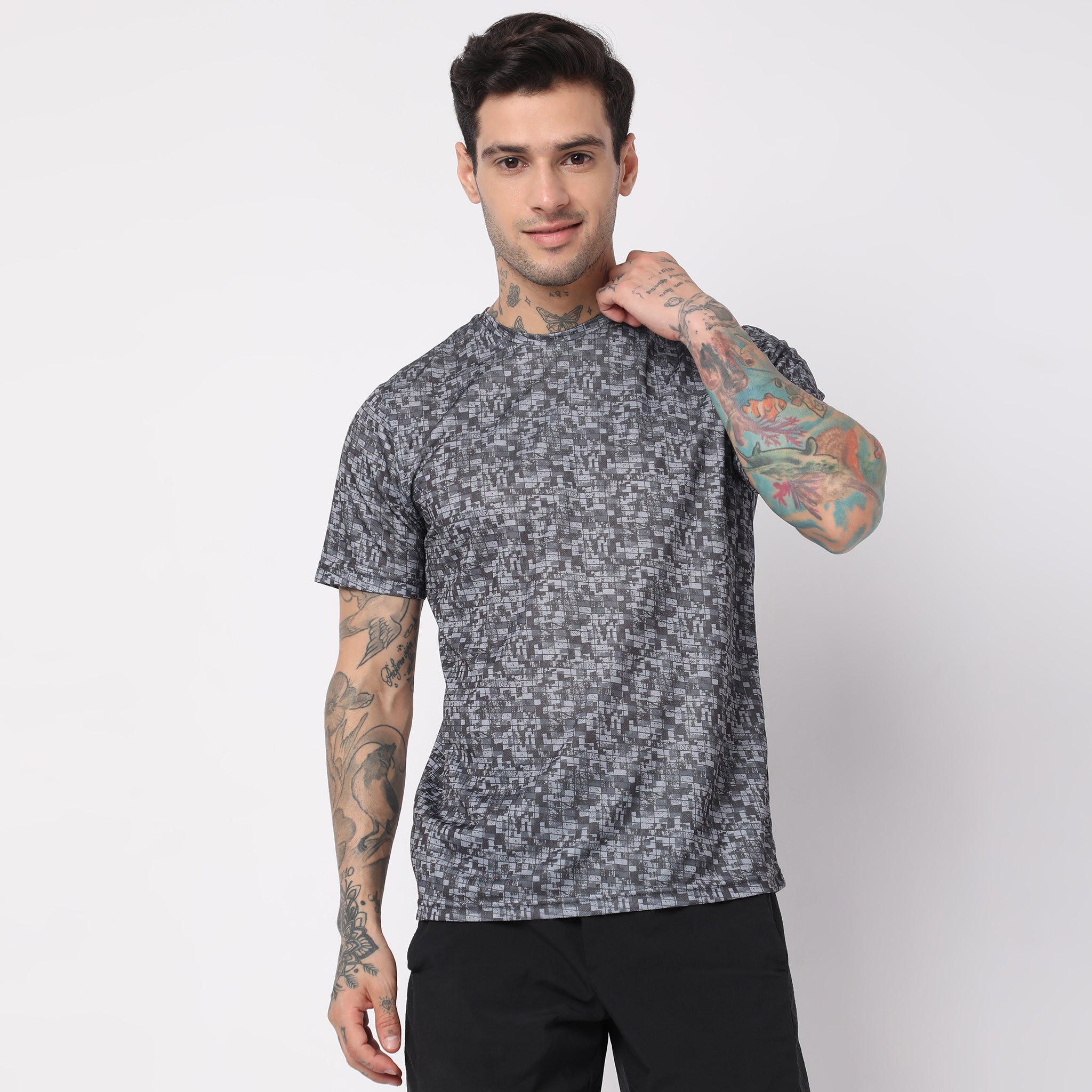 Breathable Air Dry Regular Fit Printed T-Shirt for Men - Comfortable Casual Wear for Everyday, Gym & Outdoor Activities