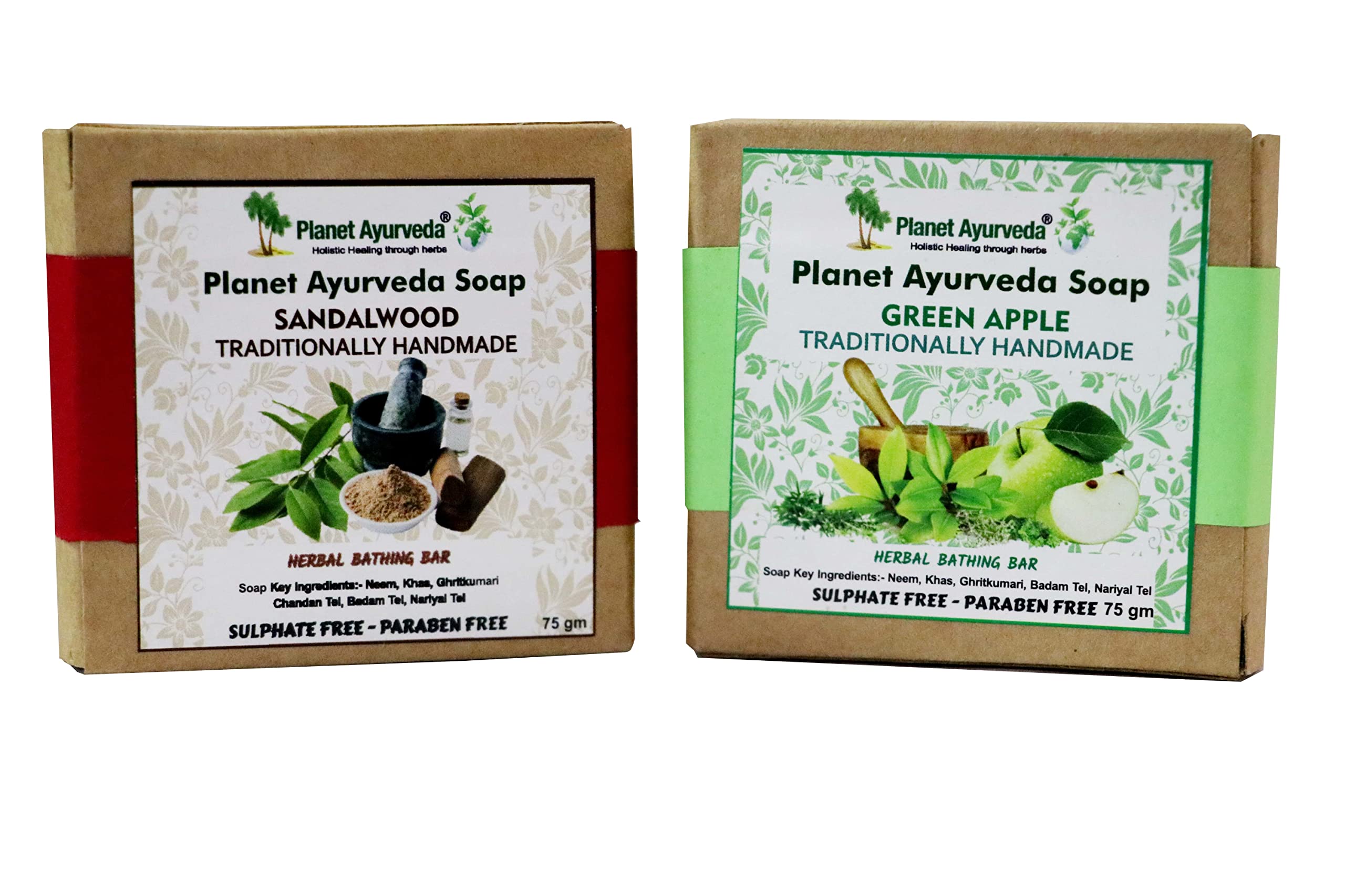 Planet Ayurveda Sandalwood Soap - 100% Natural & Organic for Glowing Skin (Pack of 4) | Gentle Cleansing, Moisturizing & Aromatherapy for Daily Skincare Routine