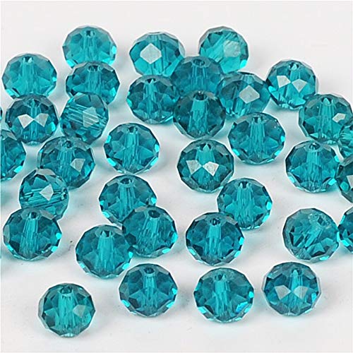Orange Crystal Glass Faceted Rondelle Beads 10mm - 70Pcs for DIY Jewelry Making, Bracelets, Necklaces & Craft Projects (Color: Green)