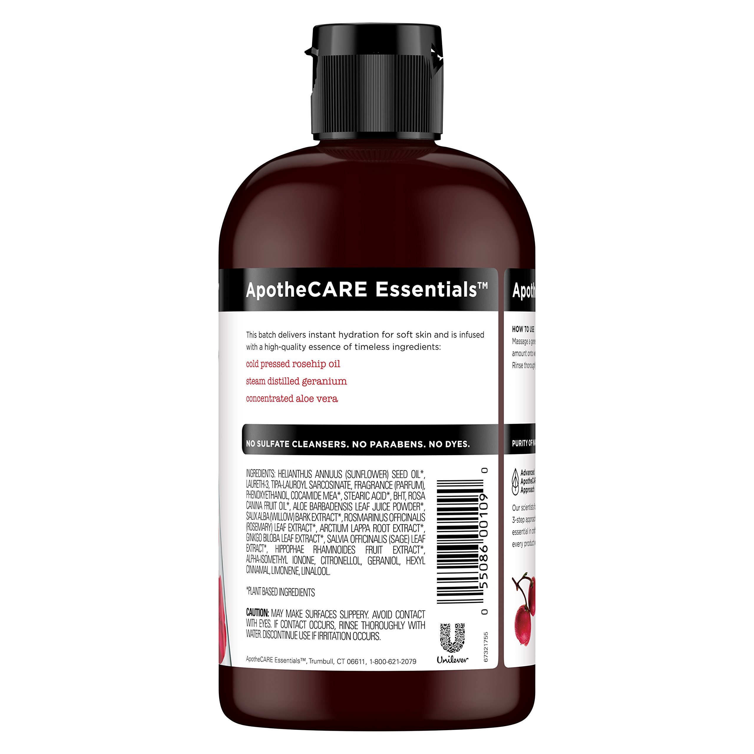 ApotheCARE Essentials The Restorer In-Shower Body Oil with Rosehip Oil, Geranium & Aloe Vera - 12 oz Hydrating Moisturizer for Dry Skin | Post-Shower Skincare & Relaxing Bath Routine