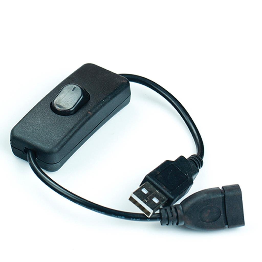 Male to Female USB Cable with ON/Off Switch - Easy Start/Reboot for Raspberry Pi & Arduino - Perfect for DIY Electronics Projects & Computer Maintenance