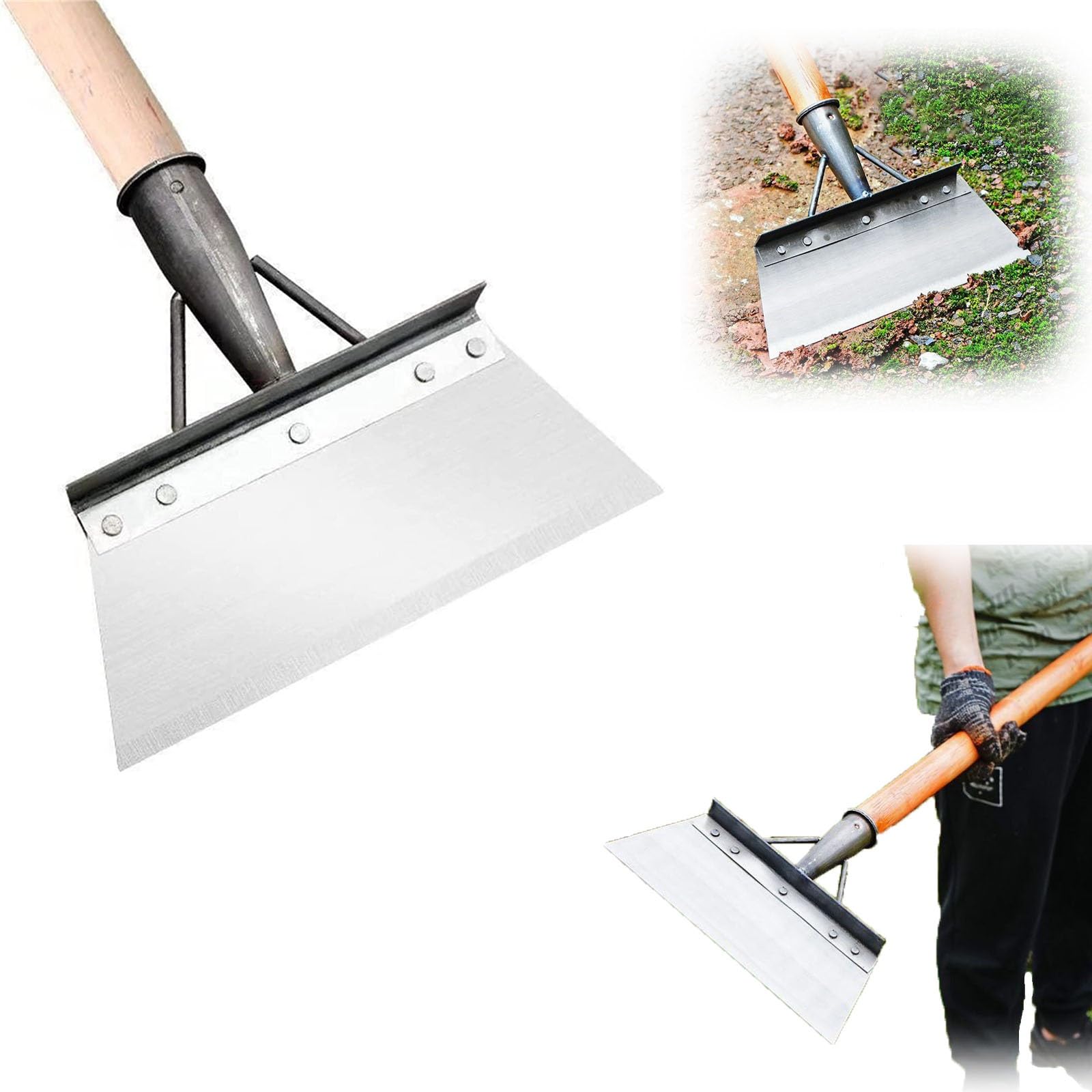 Multifunctional Garden Cleaning Shovel - All-Steel Weeding & Planting Tool for Landscaping, Outdoor Gardening, Grass Maintenance & Camping (20CM) - Perfect for Yard Work, Farm Use & Outdoor Adventures