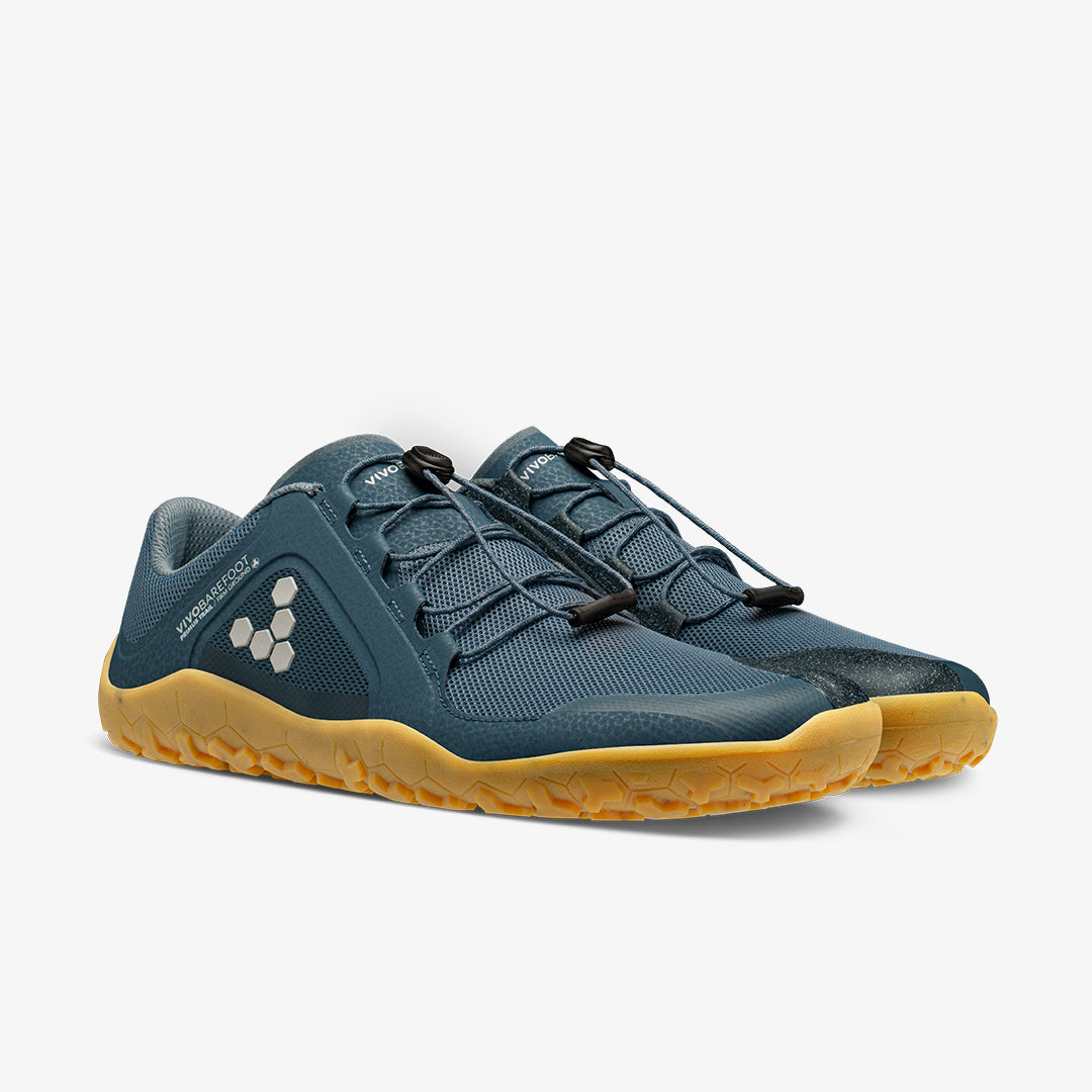 Vivobarefoot Men's Primus Trail II FG Barefoot Shoes - Navy Blue | Lightweight & Flexible for Hiking, Running & Outdoor Adventures