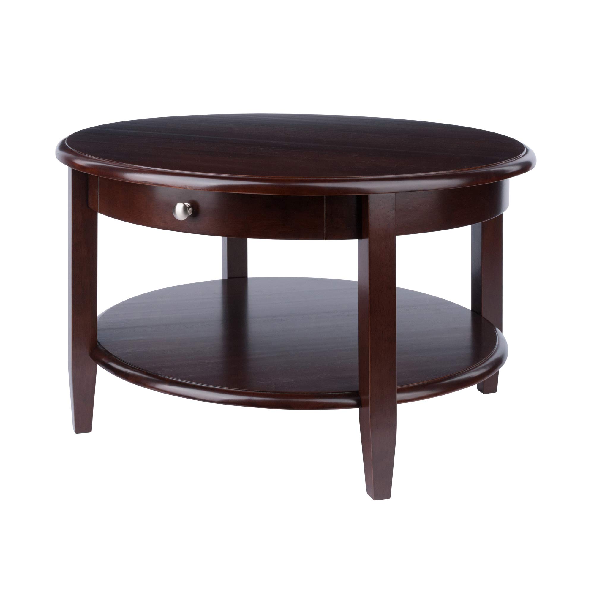 Winsome Wood Concord Side Table - Antique Walnut Finish - Small Accent Table for Living Room, Bedroom, or Office Decor