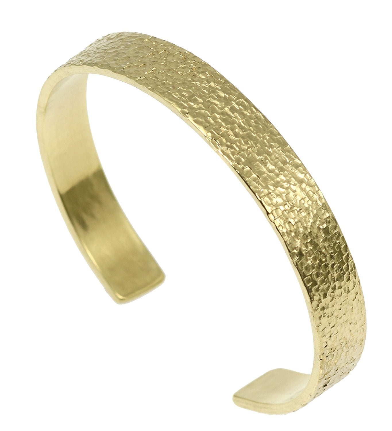 10mm Wide Textured Nu Gold Tone Brass Cuff Bracelet for Women - Elegant Boho Jewelry for Parties, Weddings & Everyday Wear