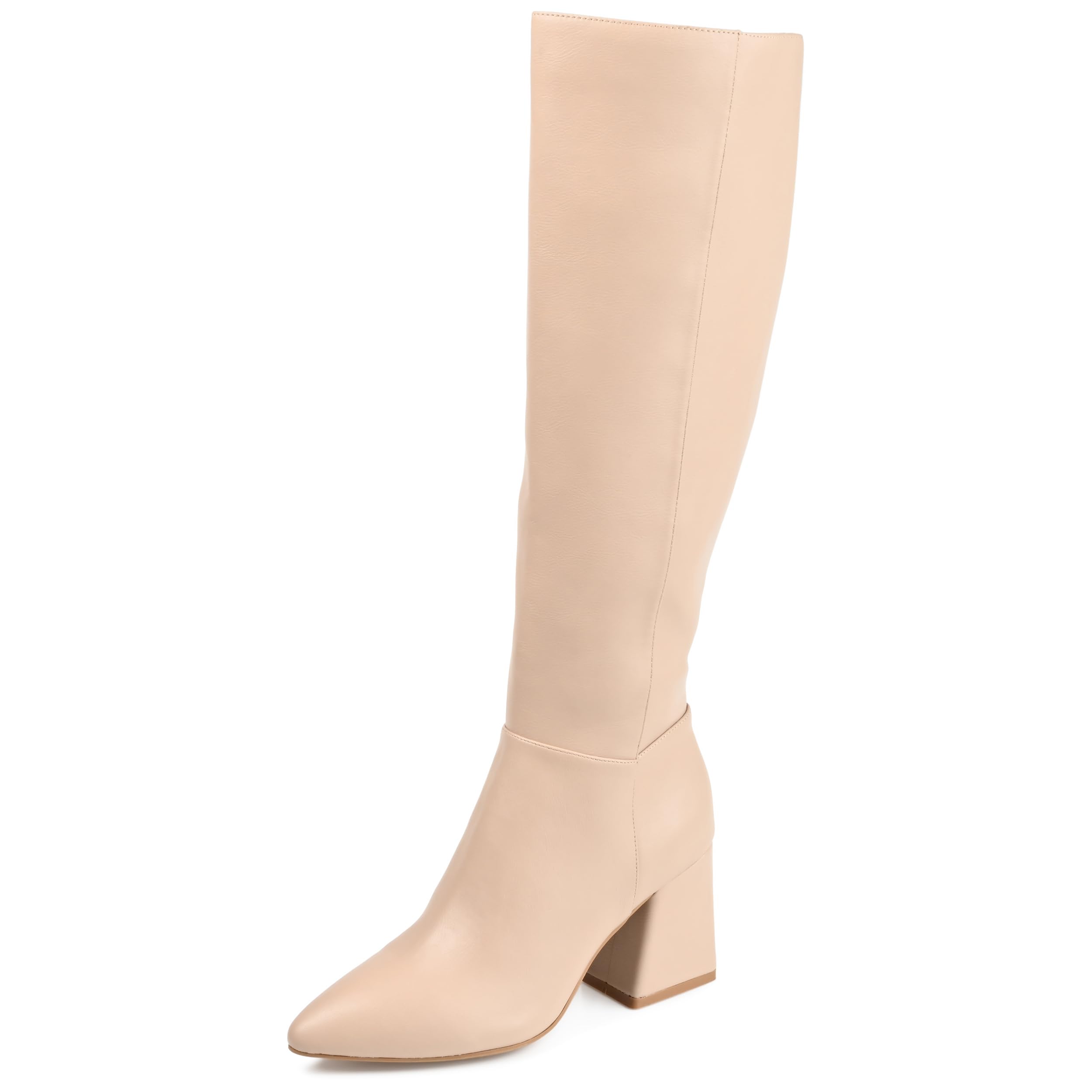 Journee Women's Landree Knee High Boots - Comfortable Foam Block Heel for All-Day Wear | Perfect for Office, Date Night & Fall Fashion
