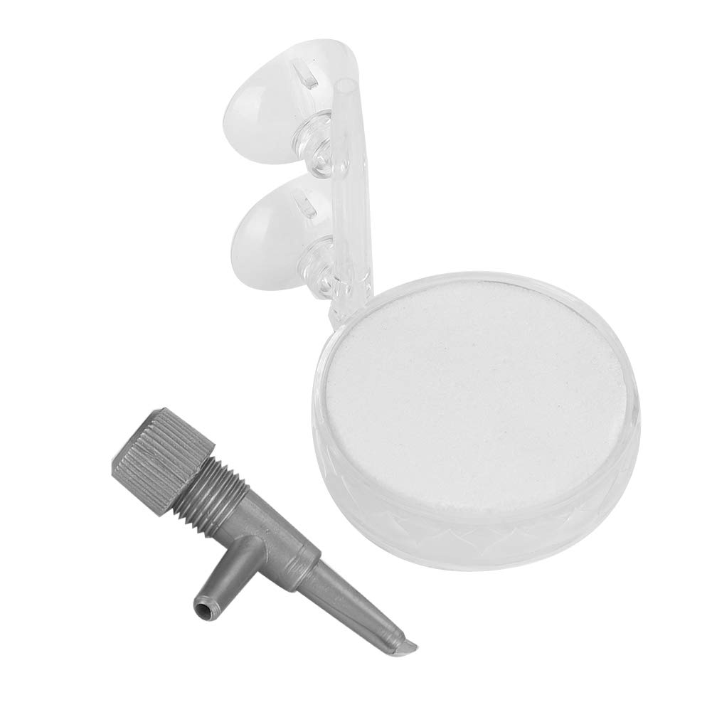 ViaGasaFamido Aquarium Air Stone Kit - Fish Tank Bubbler with Adjustable Oxygen Diffuser, Suction Cup & 2-Way Valve for Freshwater & Saltwater Tanks - Perfect for Aeration, Decoration & Healthy Fish Environment