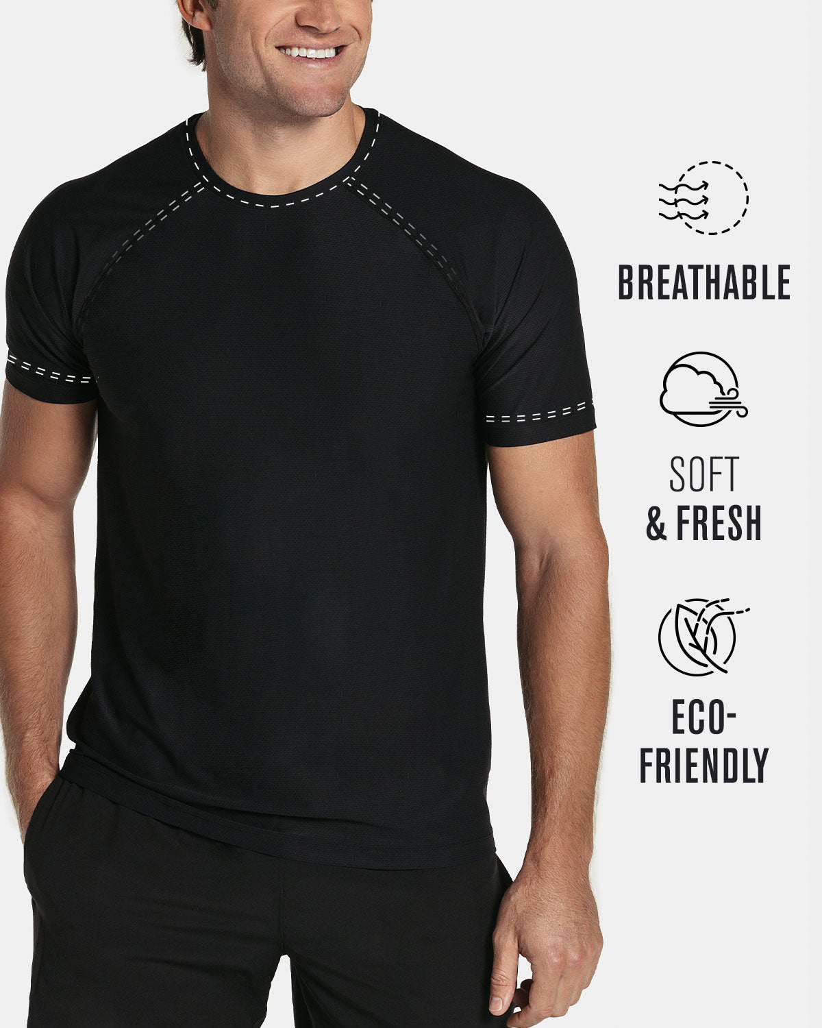 Eco-Friendly Airy Active Tee - Breathable & Sustainable Workout Shirt for Yoga, Running & Gym | Men's & Women's Lightweight Performance Top