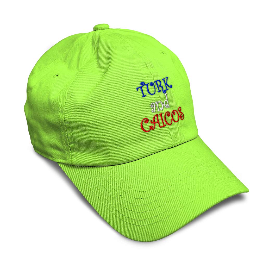 Soft Baseball Cap with Turk and Caicos B Embroidery - Monogram Country Twill Cotton Dad Hats for Men & Women - Perfect for Outdoor Activities, Sports, and Casual Wear