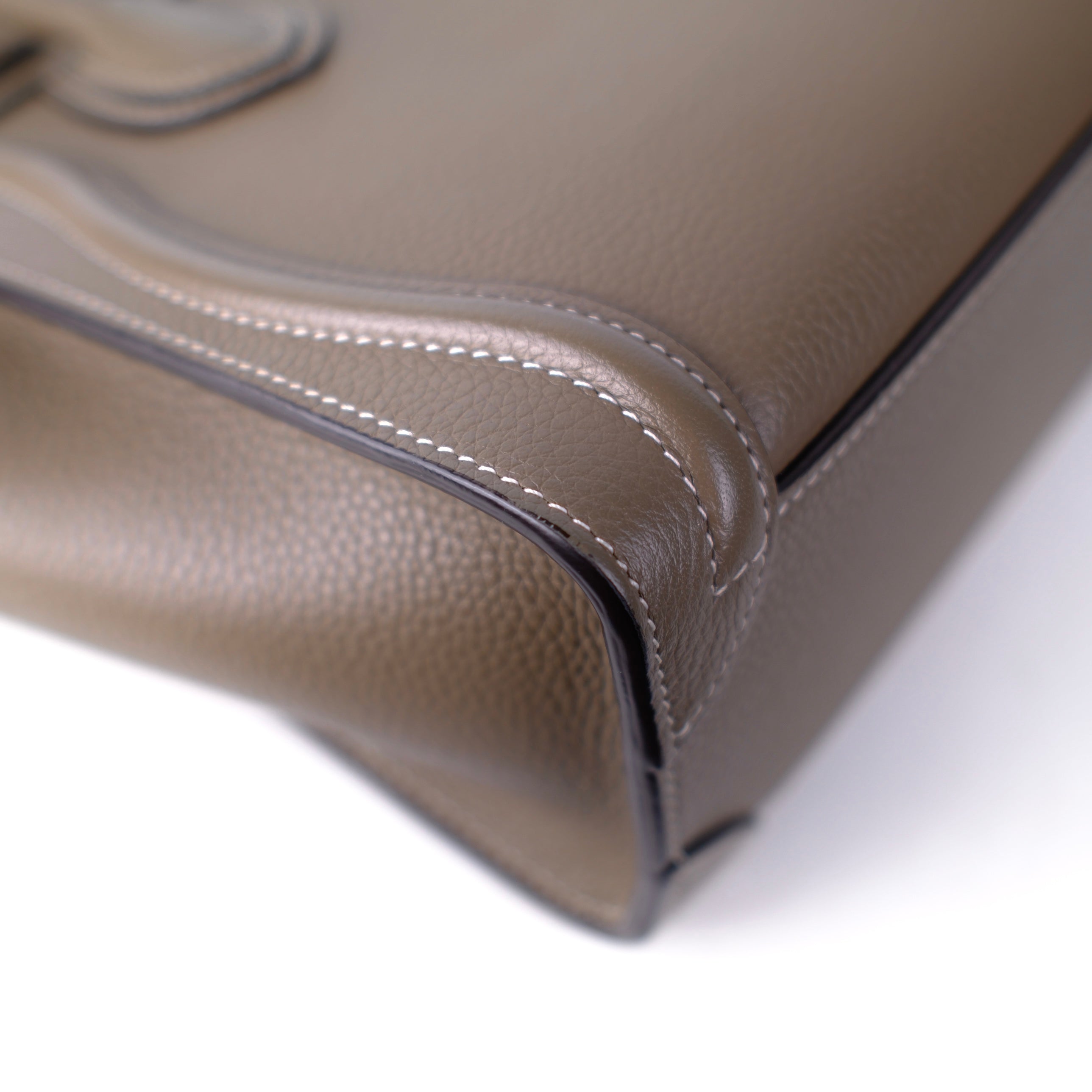 Celine Luggage Nano Bag in Taupe Calfskin Leather - Stylish & Durable Handbag for Women, Perfect for Work, Travel & Everyday Use