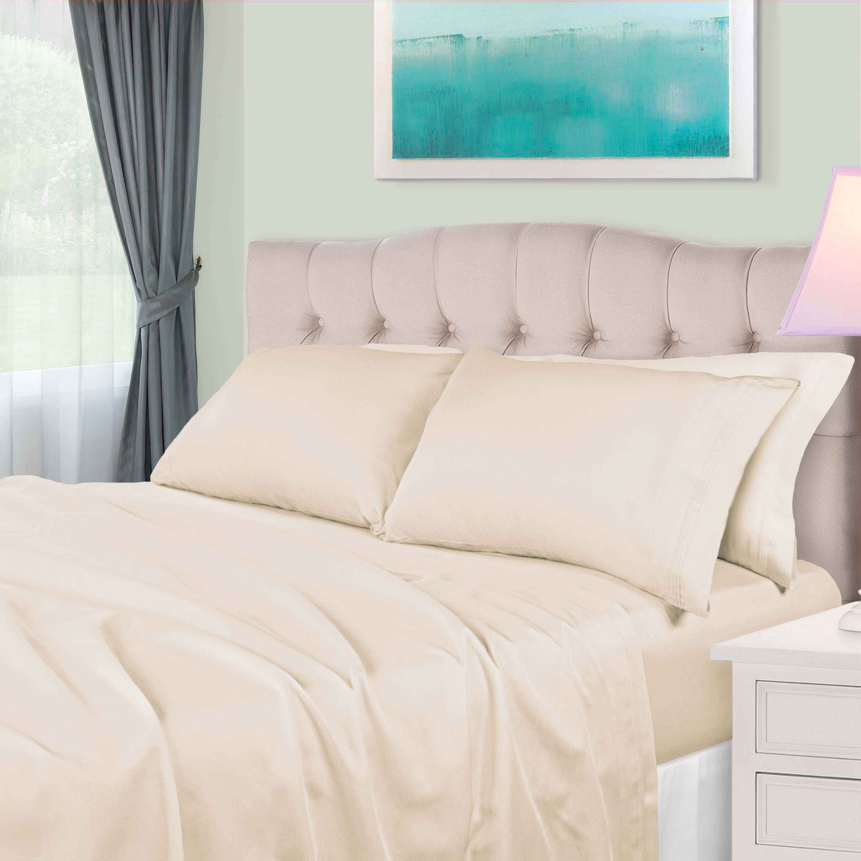 Premium 650 Thread Count Egyptian Cotton Sheet Set - Eco-Friendly, Breathable & Hypoallergenic - Perfect for Luxury Bedding & Hot Sleepers